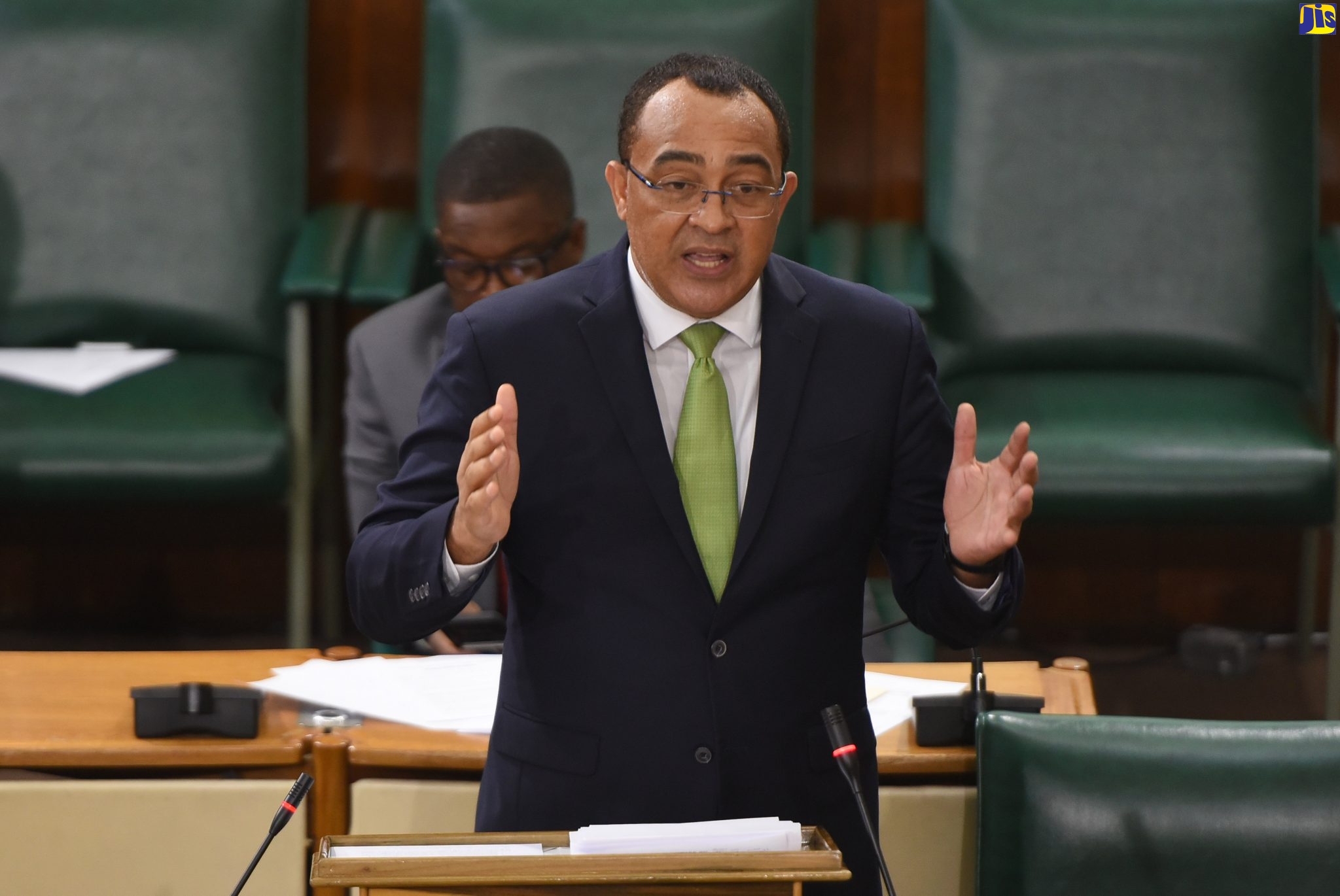 Portfolio Minister, Dr. the Hon. Christopher Tufton, making his contribution to the 2020/21 Sectoral Debate in the House of Representatives on July 7.