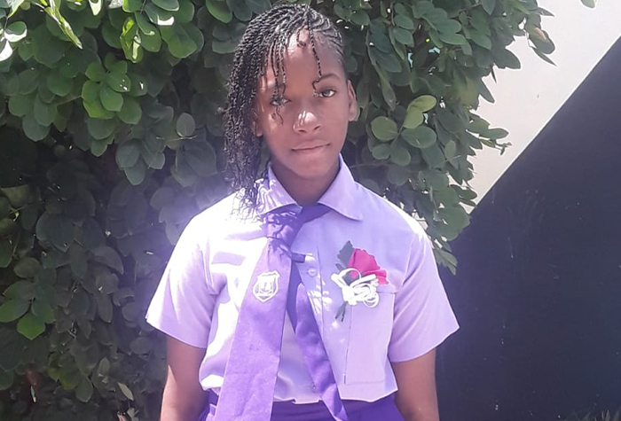 Twelve-year old Azzahria Mellis will be attending St. Andrew High School for Girls in September.
