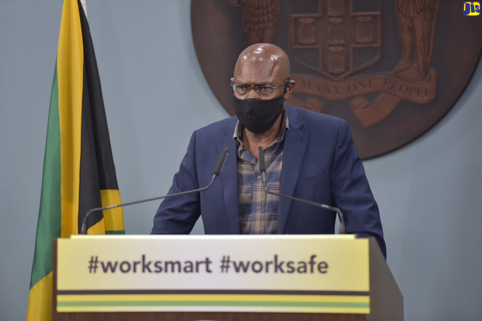 Chief Executive Officer, National Works Agency, E.G. Hunter, speaks at a virtual press conference on August 24.