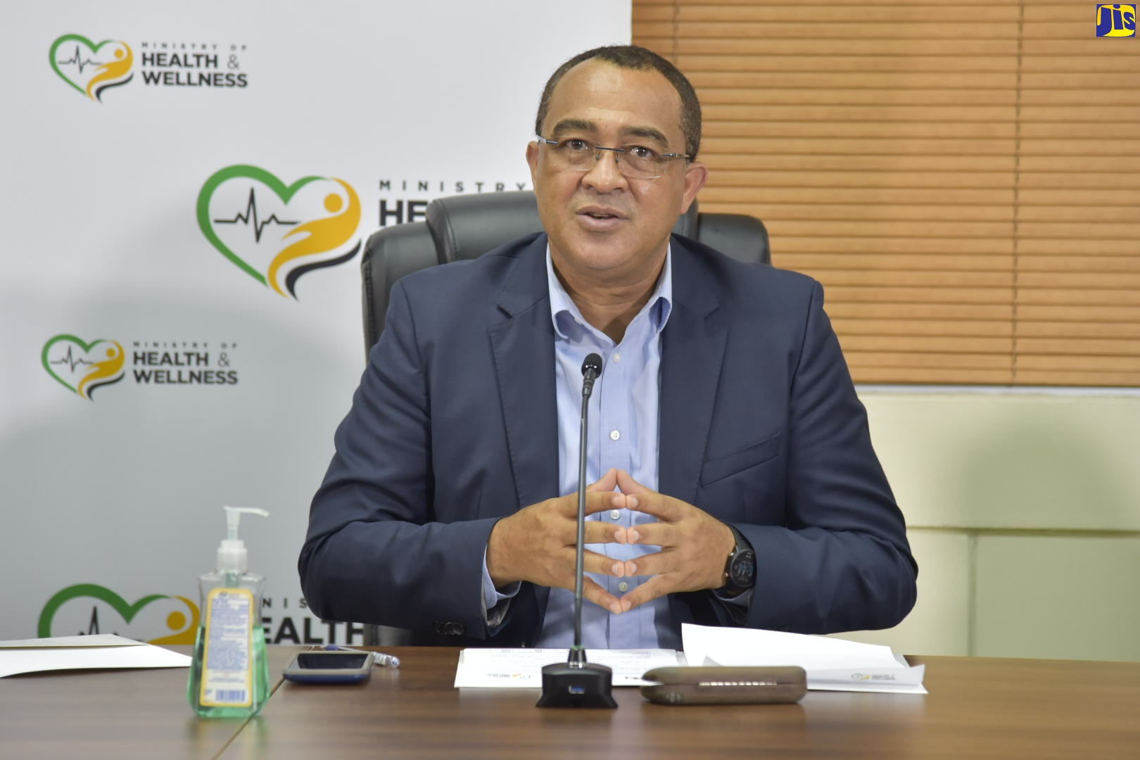Minister of Health and Wellness, Dr. the Hon. Christopher Tufton, speaks at the weekly COVID Conversations Digital Press Conference in Kingston, on Thursday (August 27).