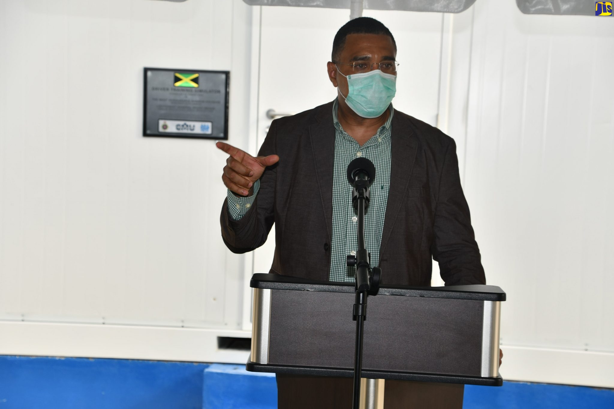 Prime Minister the Most Hon. Andrew Holness, speaking at the Jamaica Defence Force Burke Barracks in St. James on August 7.
