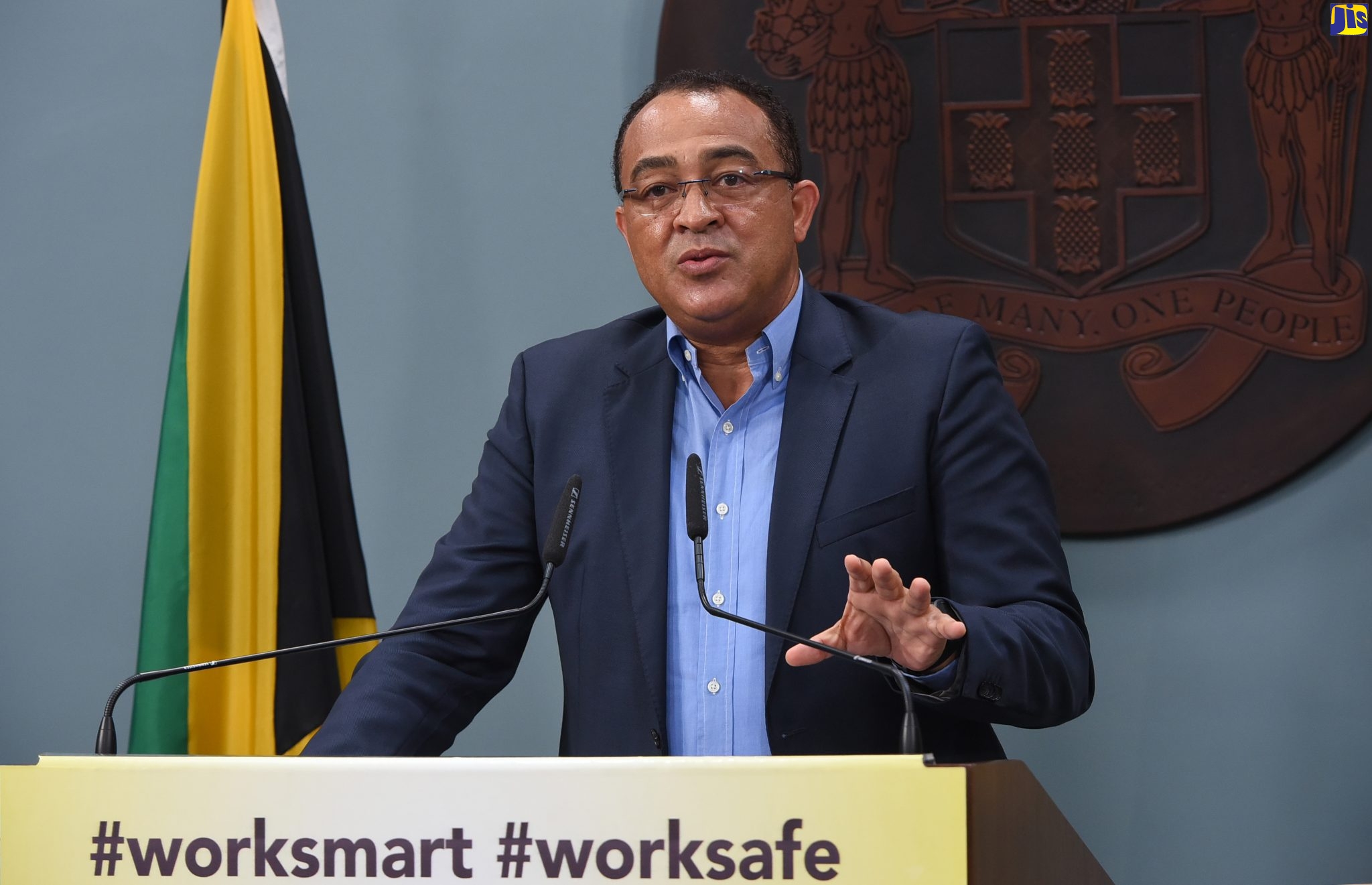 Minister of Health and Wellness, Dr. the Hon Christopher Tufton, speaking at a virtual press briefing on Thursday (August 6), at the Office of the Prime Minister Media Centre in Kingston.