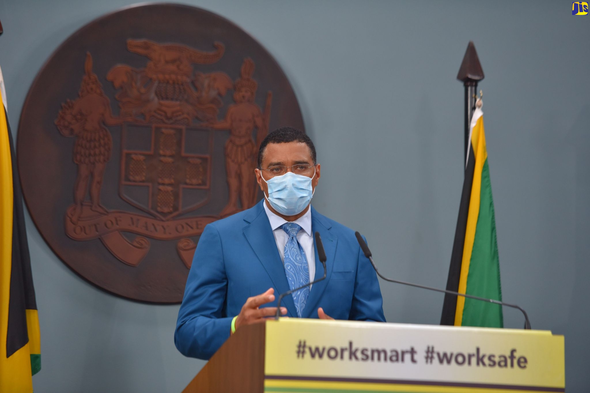 Prime Minister, the Most. Hon. Andrew Holness, addressing a digital press briefing at the Office of the Prime Minister on August 21.