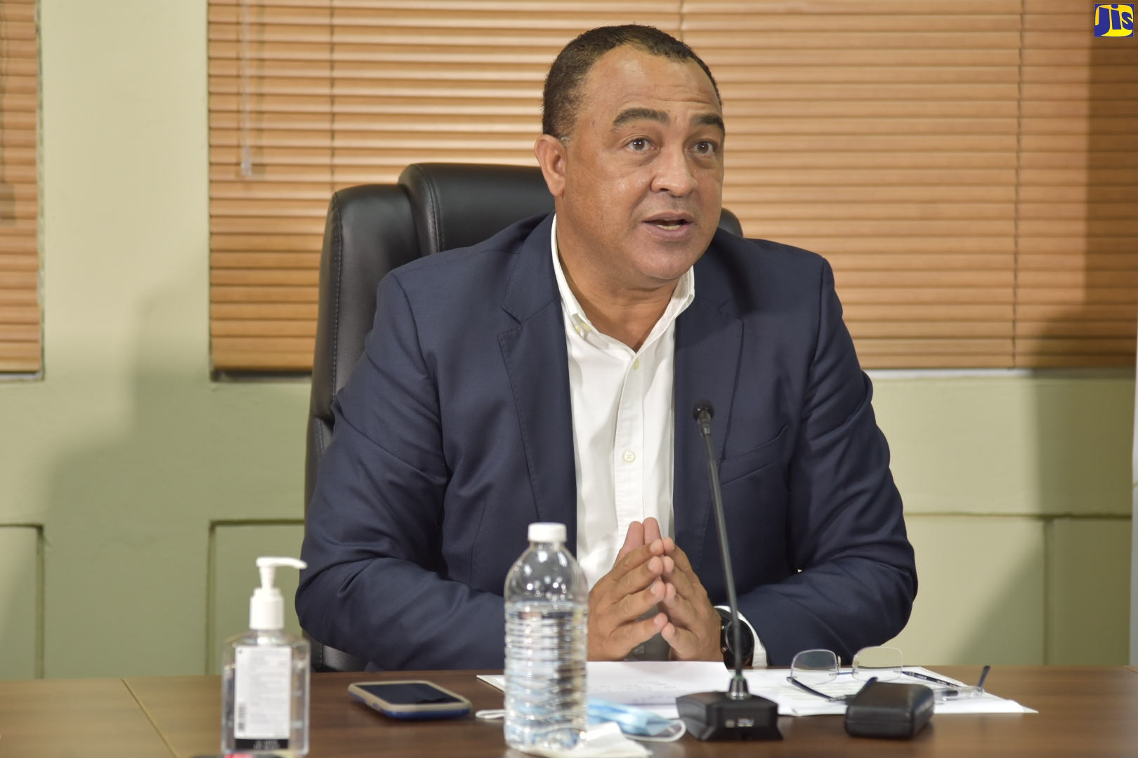 Minister of Health & Wellness, Dr. the Hon. Christopher Tufton, speaks at the weekly COVID Conversation Digital Press Conference on Thursday (September 17) at the offices of the Ministry in New Kingston.