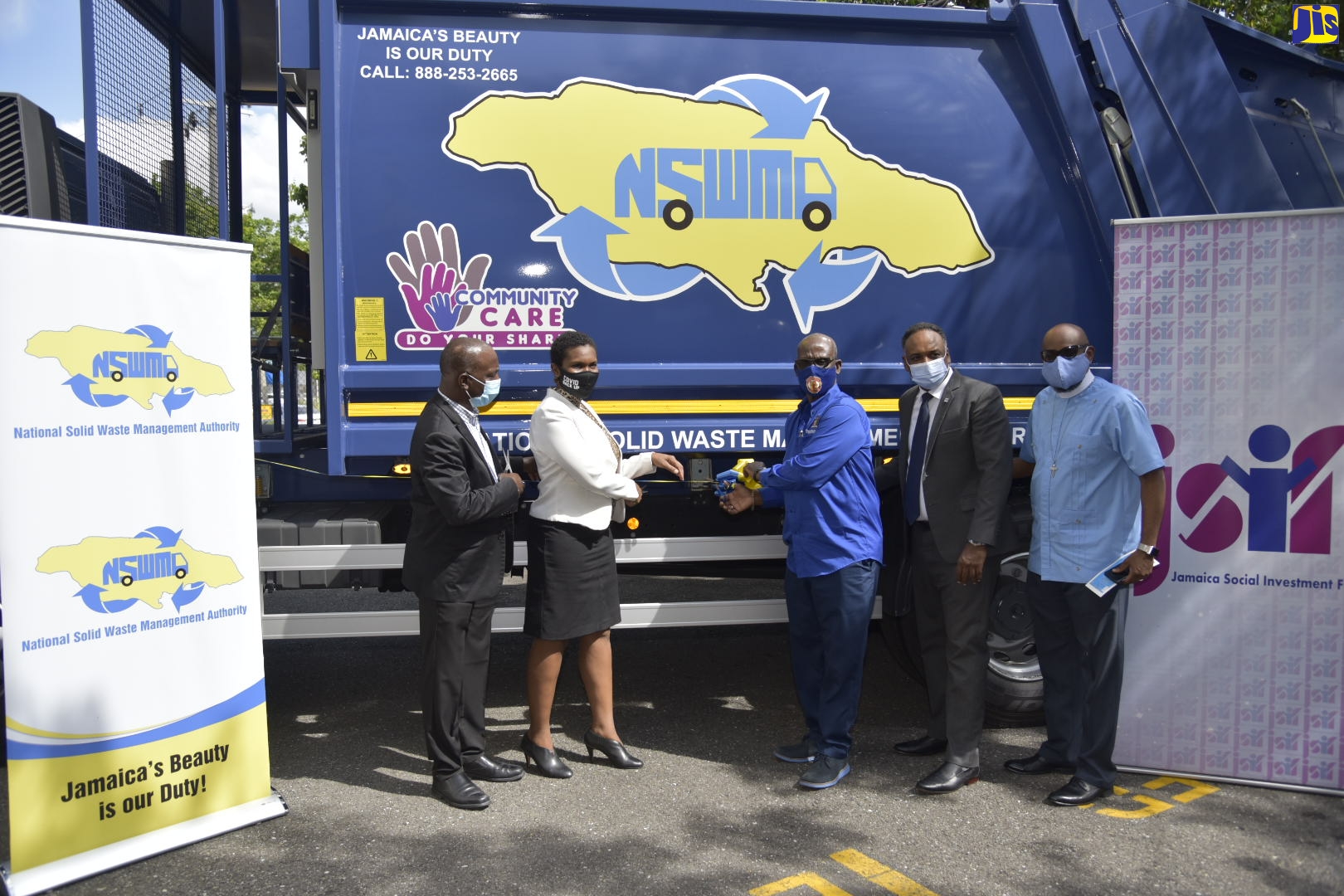 JSIF hands over garbage truck to NSWMA