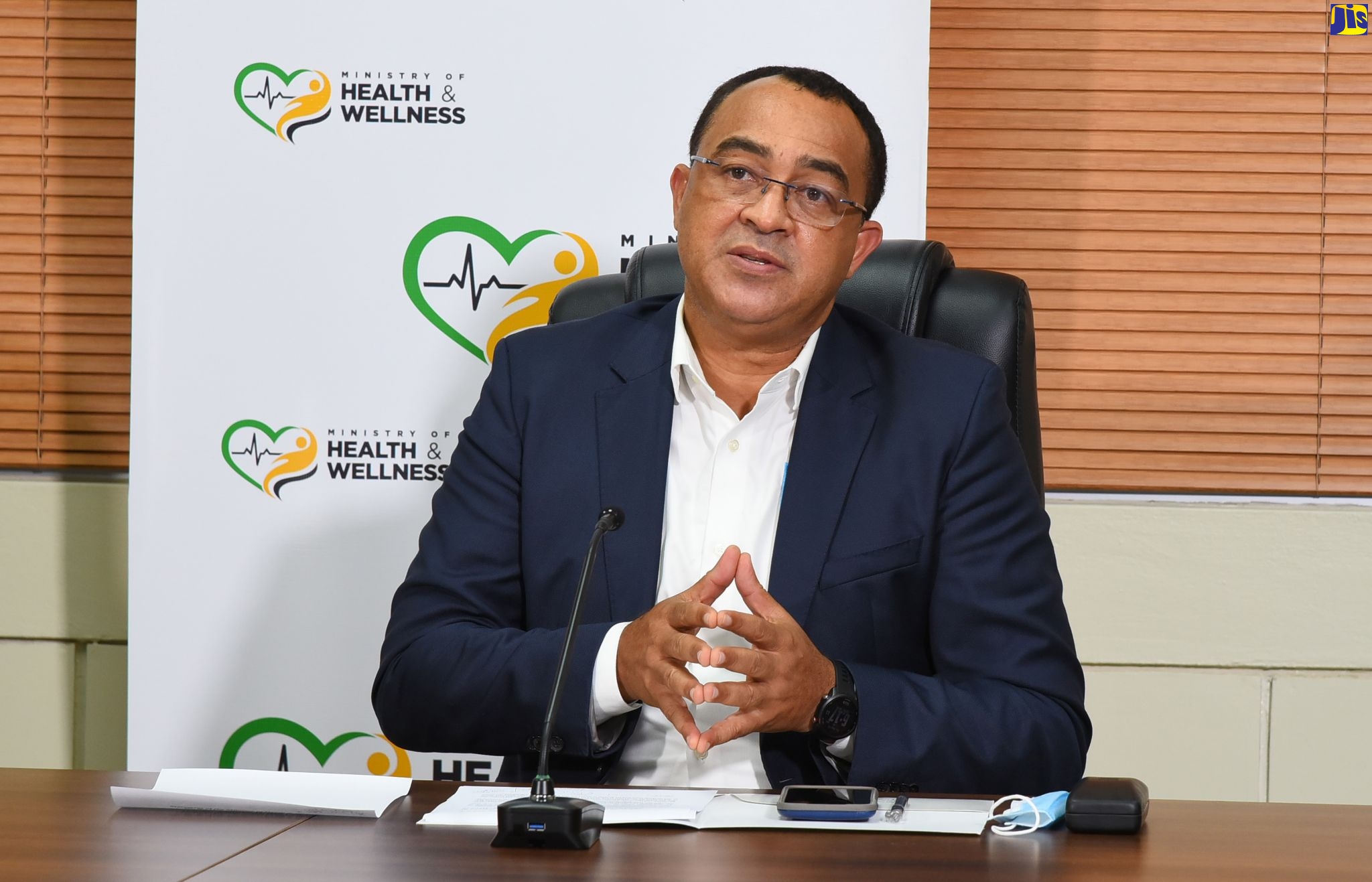 Minister of Health and Wellness, Dr. the Hon. Christopher Tufton, gives an update on the coronavirus (COVID-19), at the offices of the Ministry of Health and Wellness in New Kingston, during a virtual press conference on Thursday (September 10).