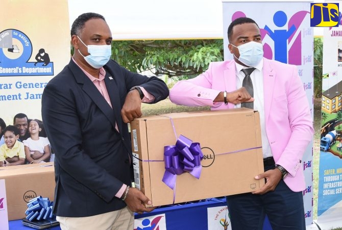 JSIF donates computers to RGD – Jamaica Information Service