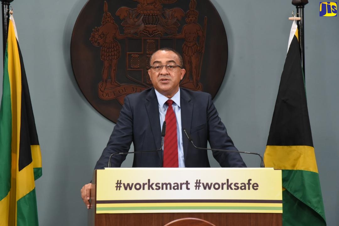 Minister of Health and Wellness, Dr. the Hon. Christopher Tufton, addresses a virtual press conference on Tuesday (September 22).