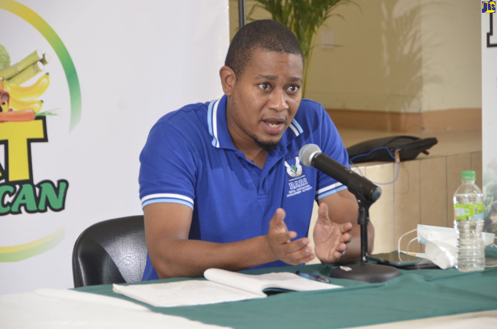 Minister of Agriculture and Fisheries, Hon. Floyd Green, addresses the Ministry’s Listening Tour stop at the Lucea Anglican Church in Hanover, on October 9.