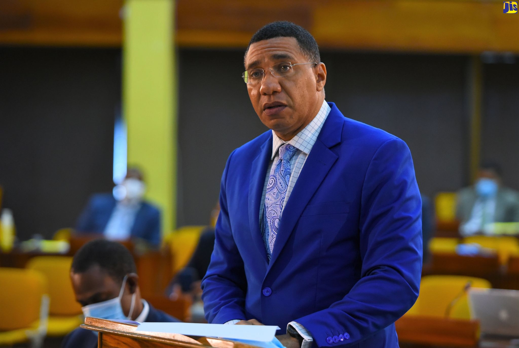 Prime Minister, the Most Hon. Andrew Holness, makes a Statement in the House of Representatives on October 6 at the Jamaica Conference Centre, downtown Kingston.