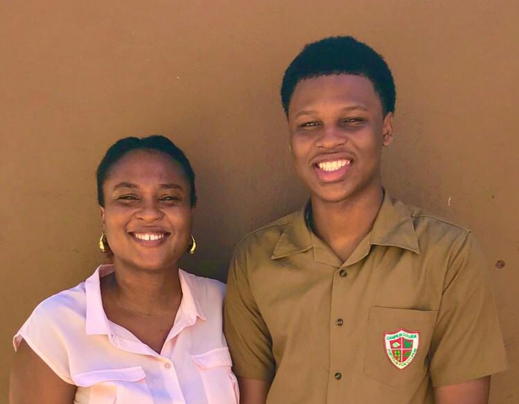 Registred nurse, Simone Jones and her son, Davion Reid,  who passed nine subjects with eight distinctions in the Caribbean Secondary Education Certificate (CSEC) examinations.​
