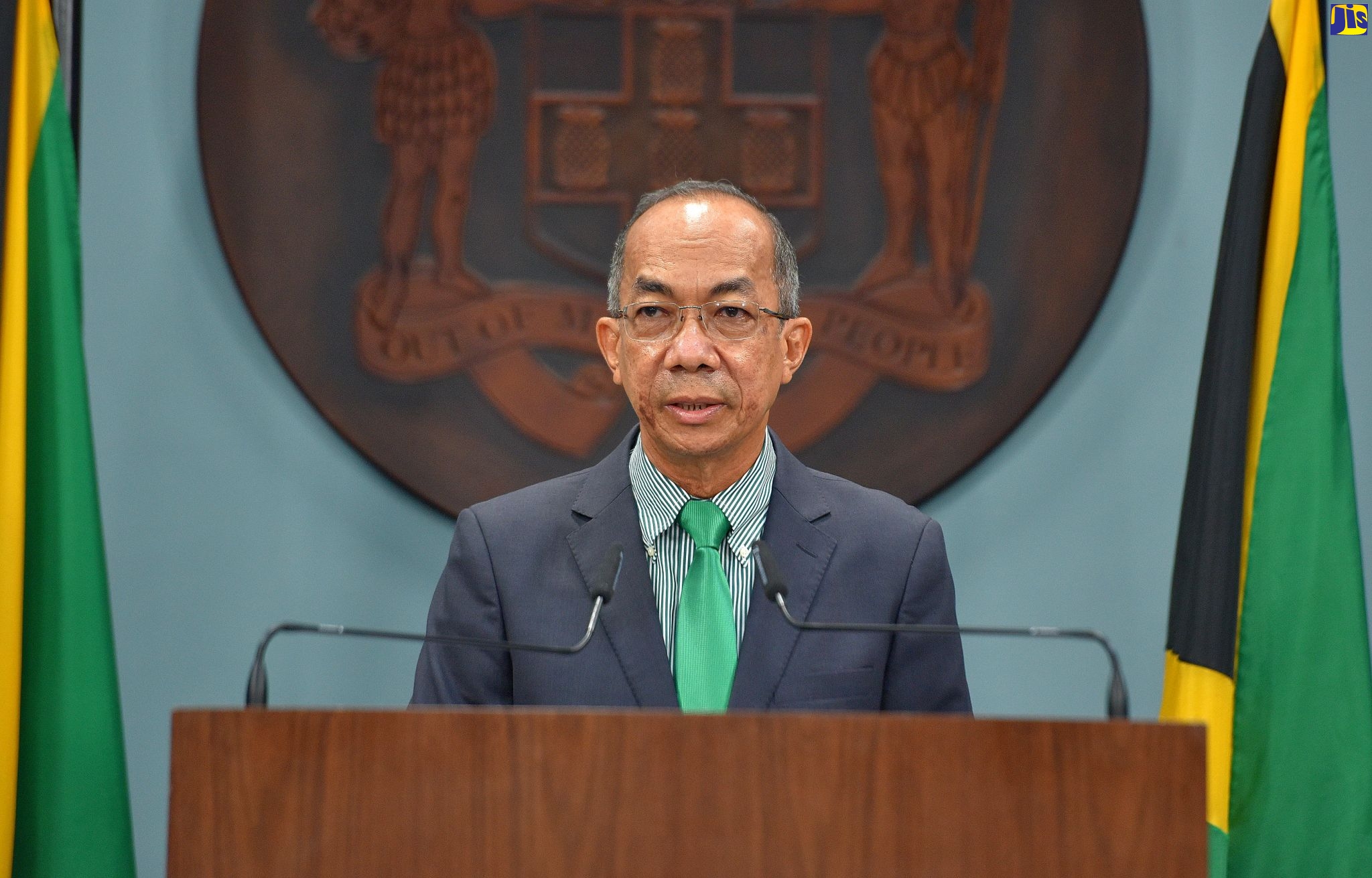 Minister of National Security, Hon. Horace Chang, addresses virtual press conference on October 15.