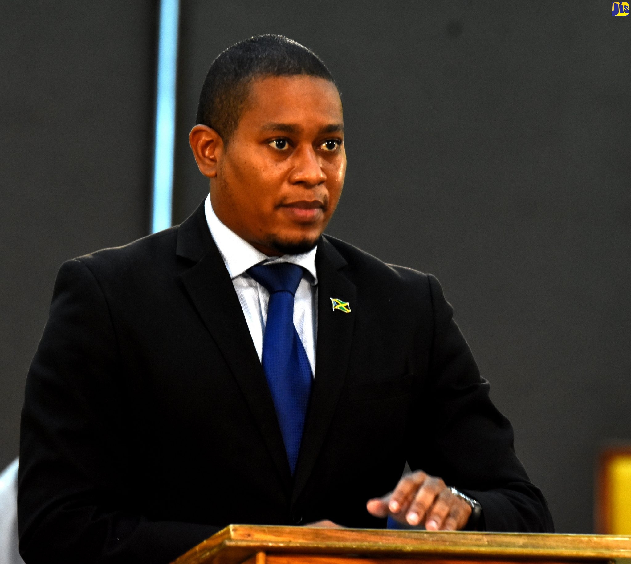 Minister of Agriculture and Fisheries, Hon. Floyd Green, addresses the House of Representatives on Tuesday (November 11).