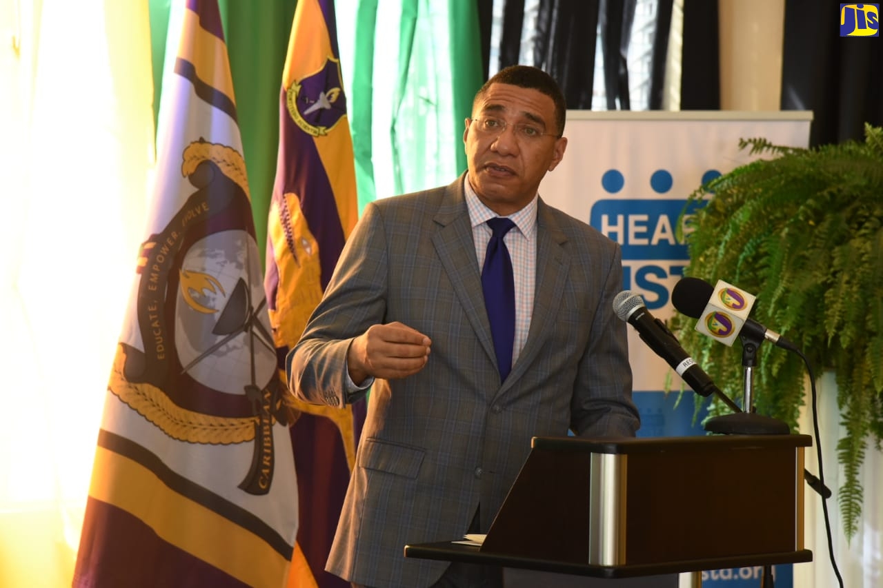 Prime Minister the Most Hon. Andrew Holness , gives the keynote address during the official handing over and renaming ceremony of the Cornwall Automotive Training Institute (CATI) on Friday (November 27). The facility was officially renamed the Caribbean Military Academy (CMA) –Montego Bay.
