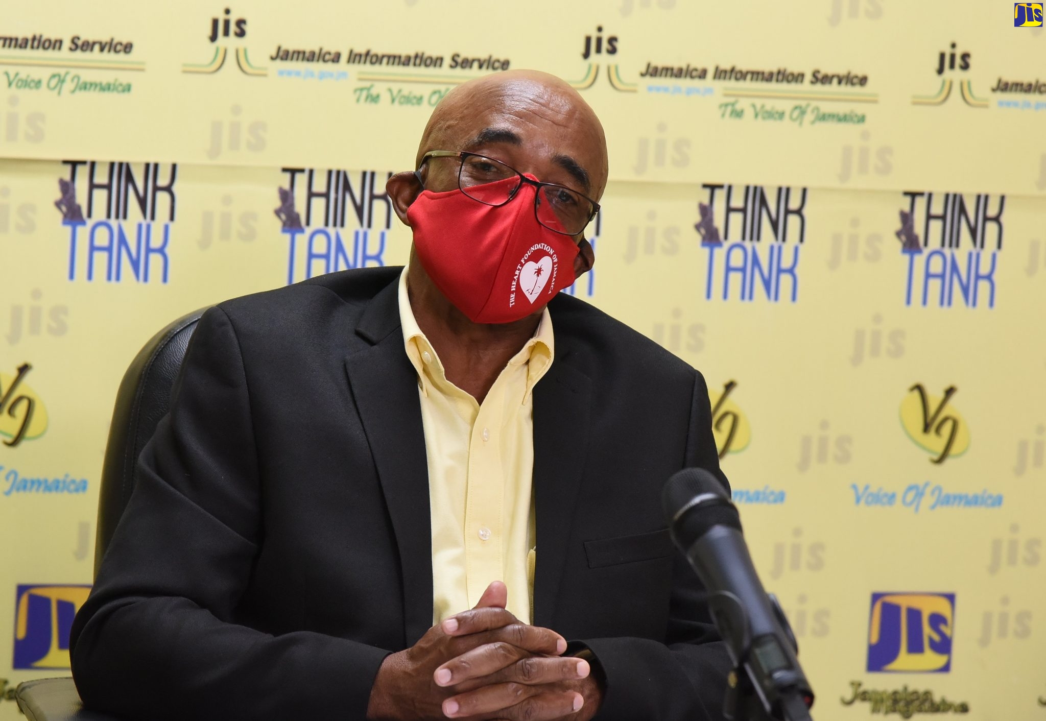 Paediatric Anaesthetist and Intensivist, Dr. Lambert Innis, addresses a recently held JIS ​Think Tank. 

