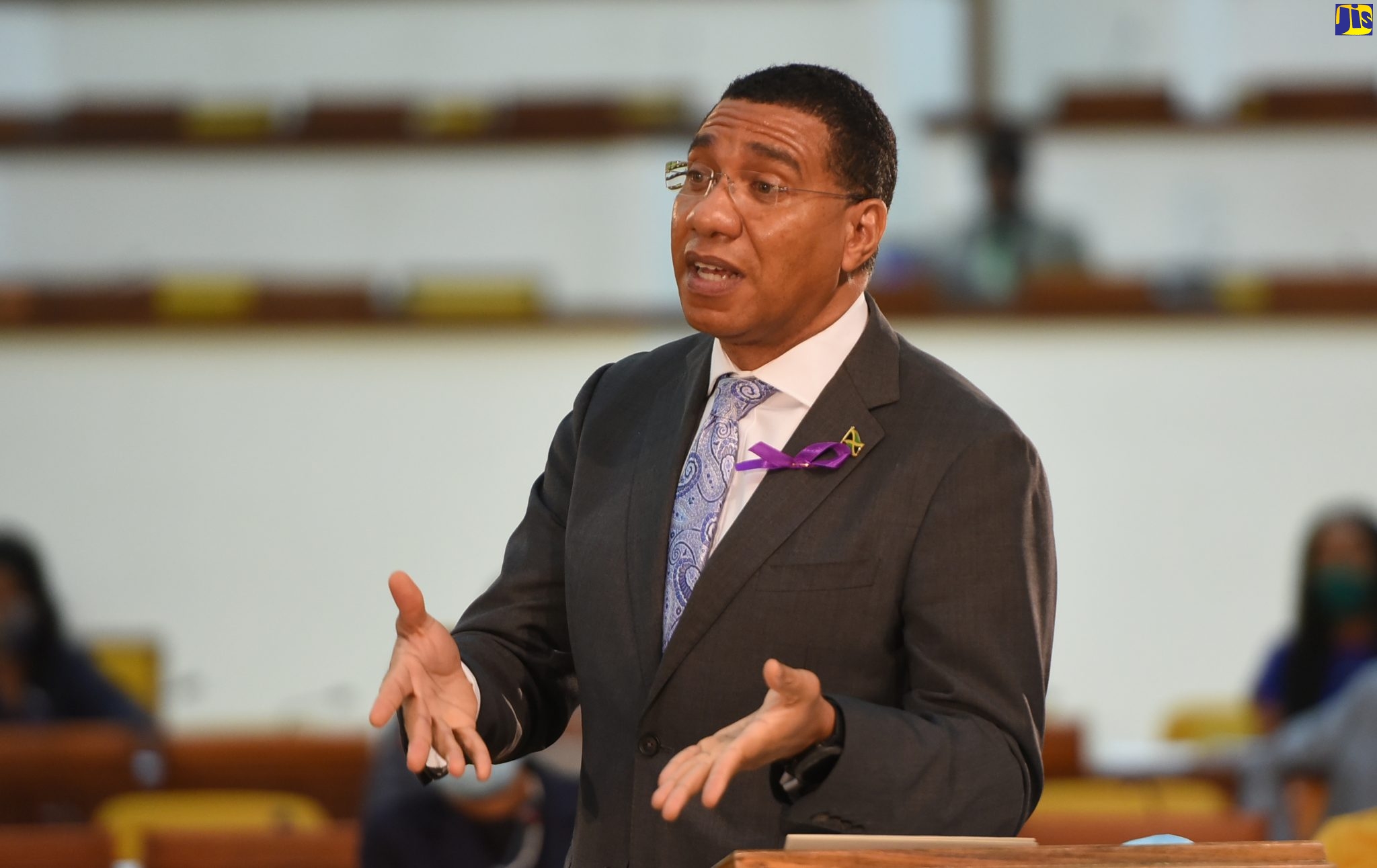 Prime Minister, the Most Hon. Andrew Holness, addresses the recent sitting of the House of Representatives at the Jamaica Conference Centre, downtown Kingston.
