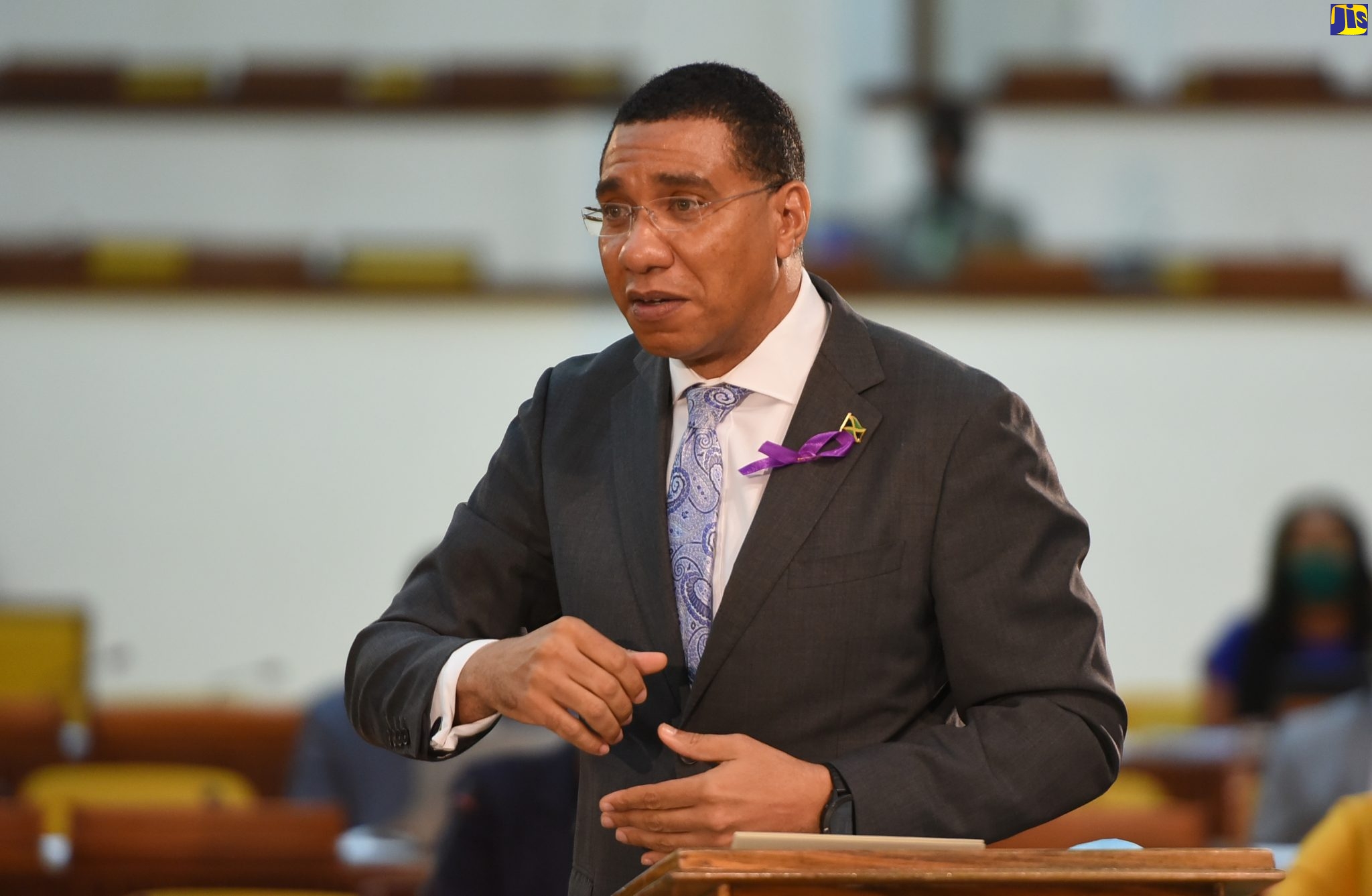 Prime Minister, the Most Hon. Andrew Holness, addresses the House of Representatives, at the Jamaica Conference Centre in downtown Kingston, on December 24.