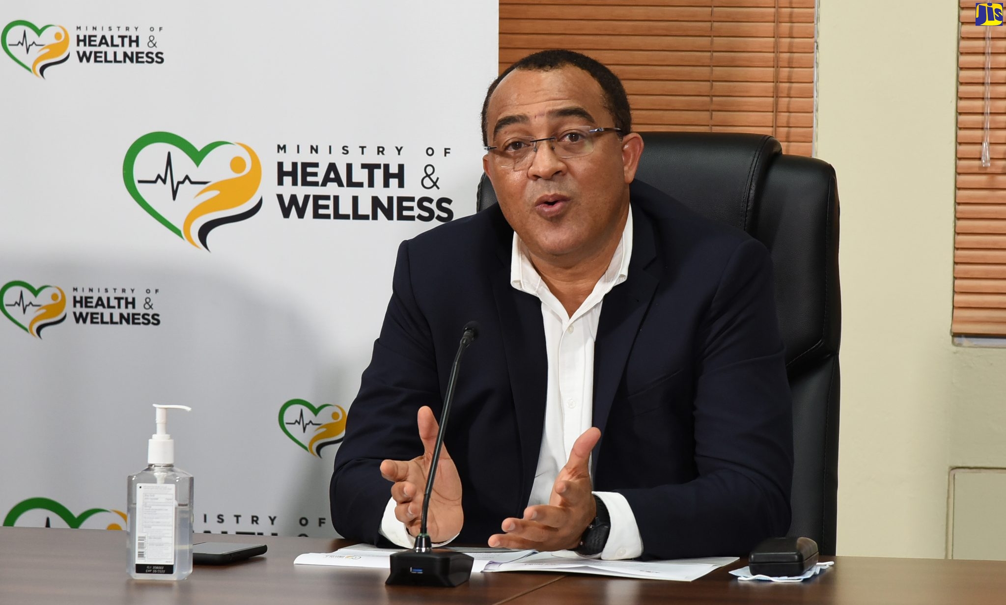 Minister of Health and Wellness, Dr. the Hon. Christopher Tufton, addressing the weekly virtual COVID Conversations press briefing on Thursday (November 19).