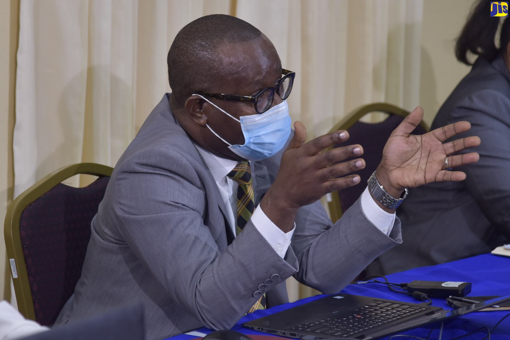 Programme Director for the National Identification System (NIDS), Warren Vernon, speaking during a virtual town hall meeting on the National Identification and Registration Act, 2020, on Wednesday (January 13).
