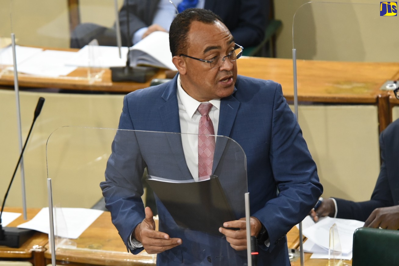 Minister of Health and Wellness, Dr. the Hon. Christopher Tufton, addresses the House of Representatives on January 19