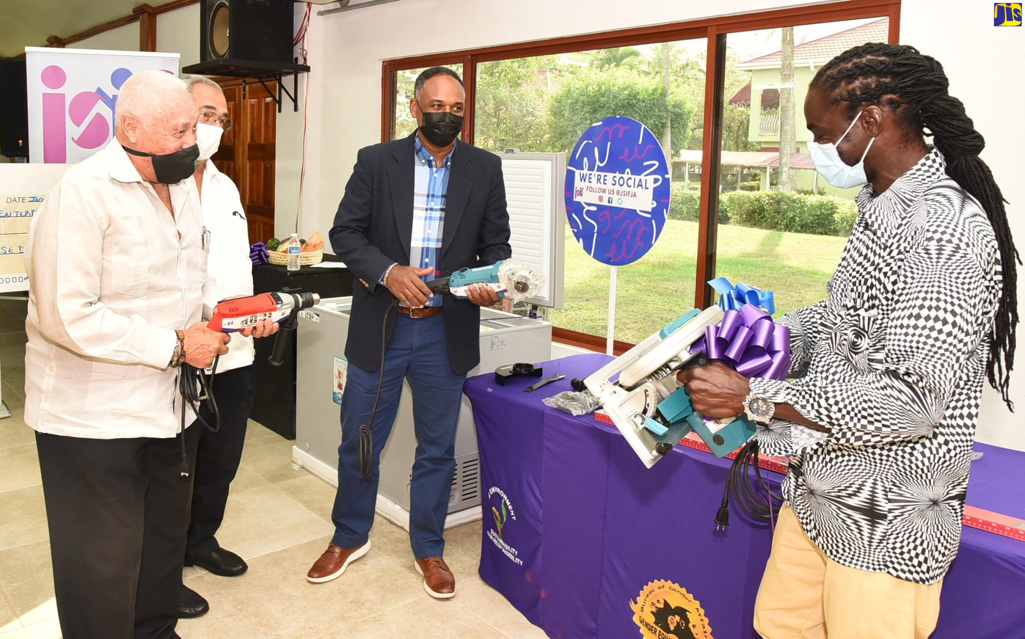 Entrepreneurs in Treadlight, Clarendon, Get Equipment From JSIF