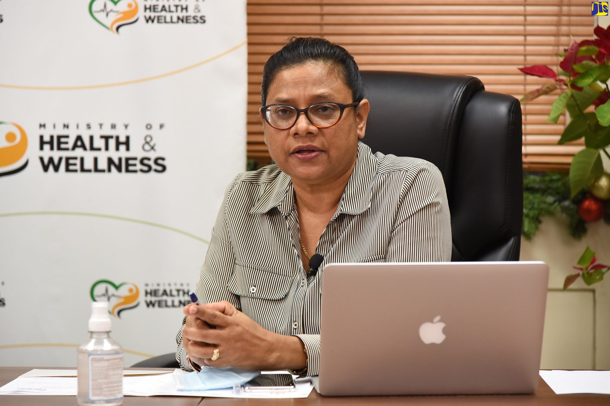 Chief Medical Officer, Dr. Jacquiline Bisasor- McKenzie, speaks at a virtual press conference, on Saturday (January 2), at the Ministry of Health and Wellness, in Kingston.