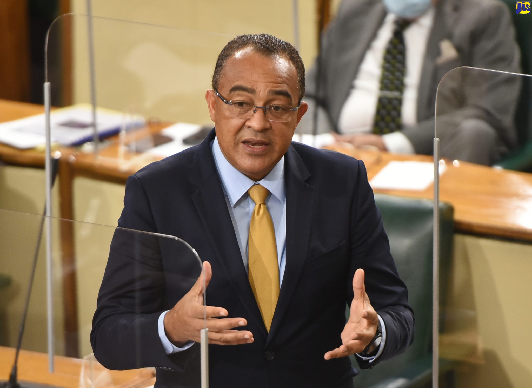 Minister of Health and Wellness, Dr. the Hon. Christopher Tufton, speaks in the House of Representatives on January 12.