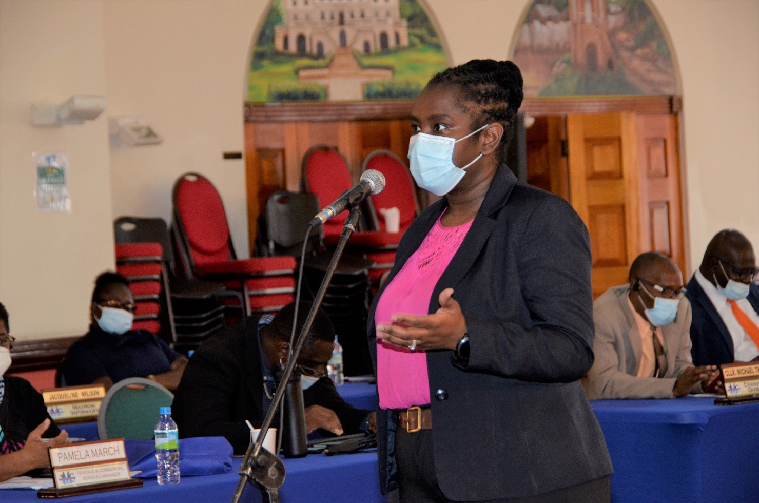 Acting Medical Officer of Health for St. James, Dr. Tanique Bailey-Small, speaks at the monthly meeting of the St. James Municipal Corporation, on Thursday, February 11.

 