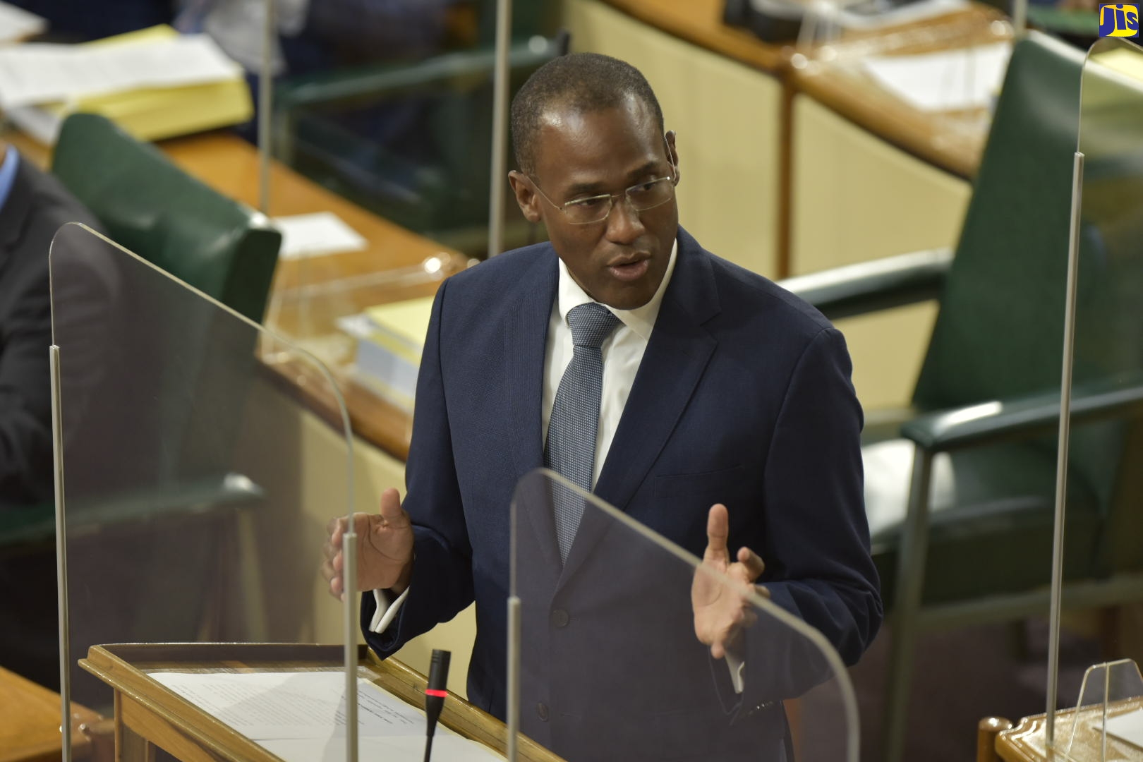 Minister of Finance and the Public Service, Dr. the Hon. Nigel Clarke, speaking during the sitting of the House of Representatives on February 18.