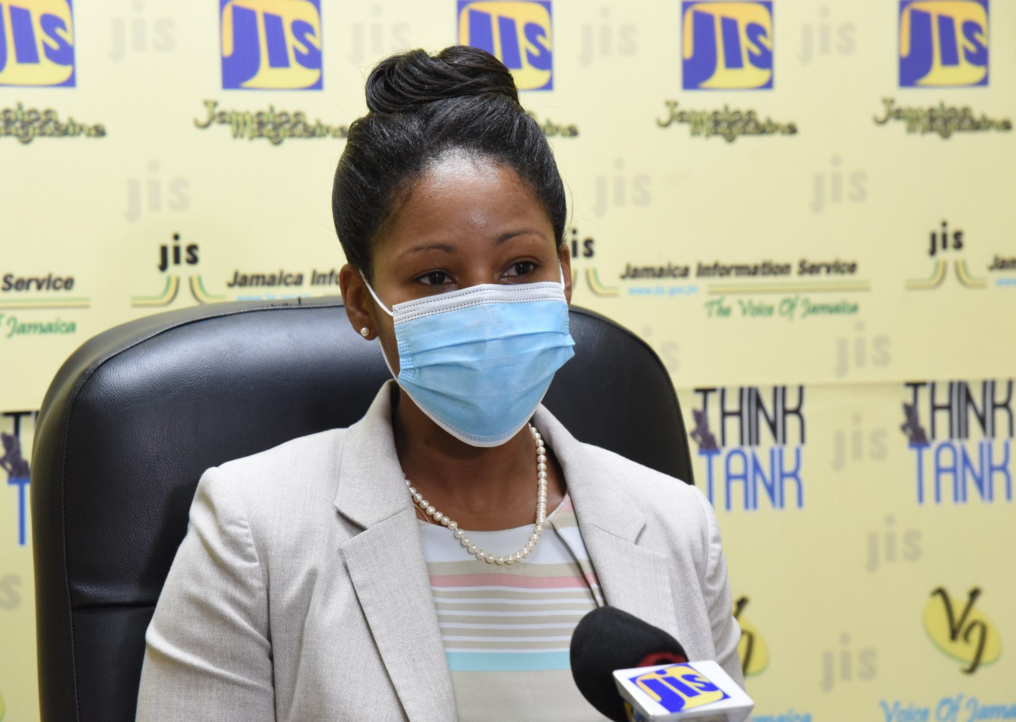 Deputy Administrator General with the Administrator General’s Department (AGD), Stacie Ann Carty,  speaks at a JIS ‘Think Tank’, today (February 15),  on the importance of entertainers making wills.

