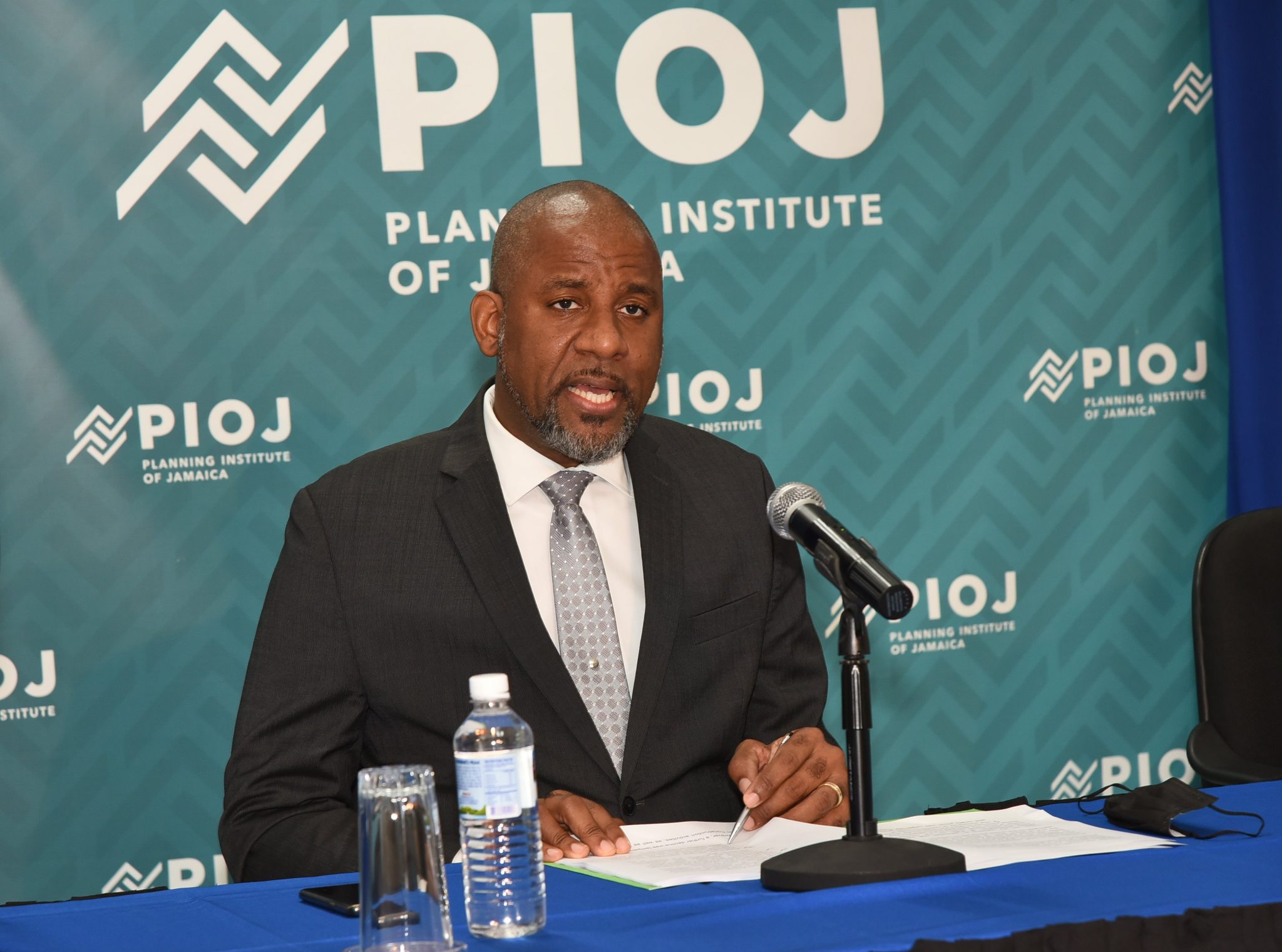 Director General of the Planning Institute of Jamaica (PIOJ), Dr. Wayne Henry, speaks during the PIOJ’s digital quarterly briefing, on Tuesday (February 23).