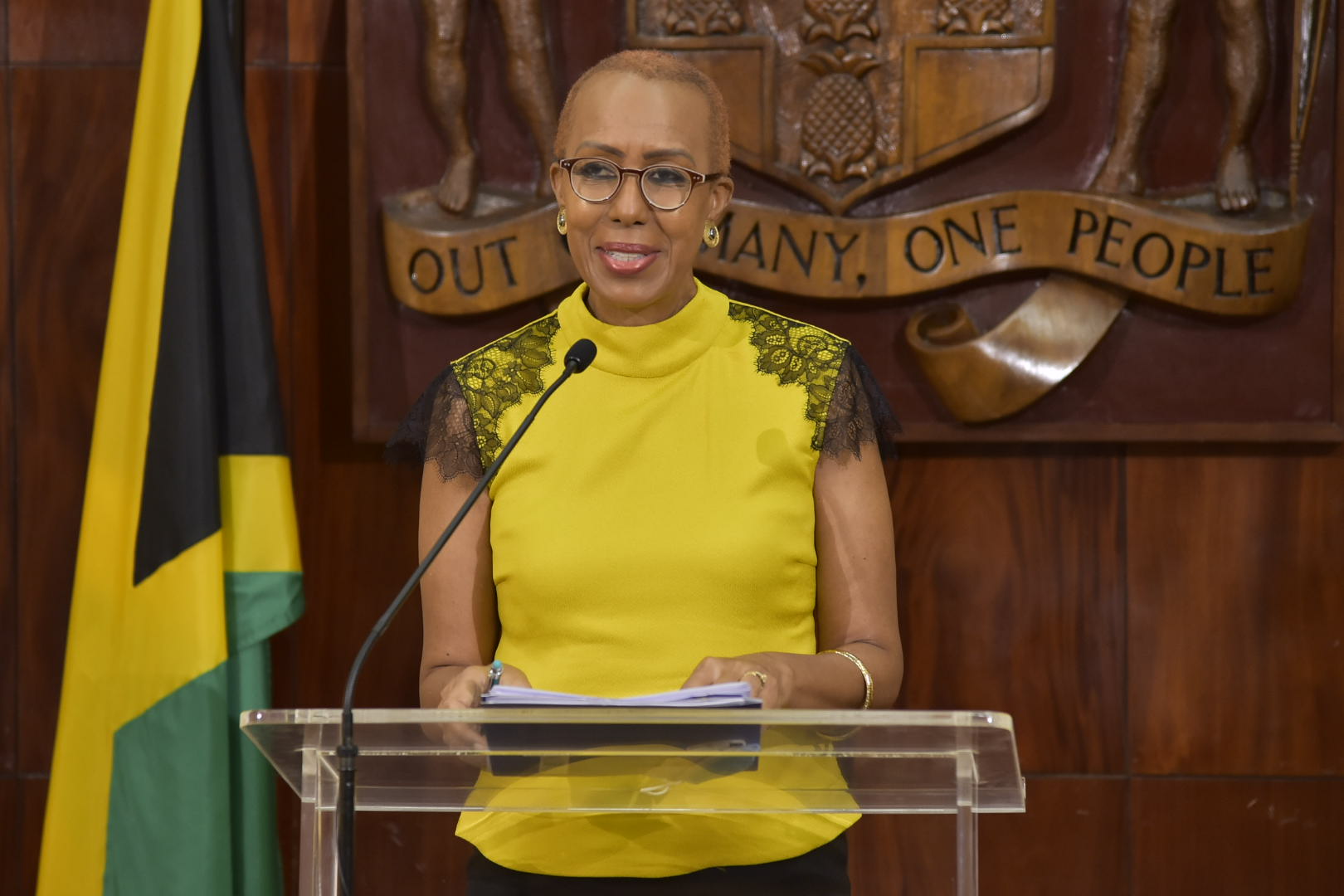 Minister of Education, Youth and Information, Hon. Fayval Williams, addresses a virtual post-Cabinet press briefing on Wednesday (March 10).

