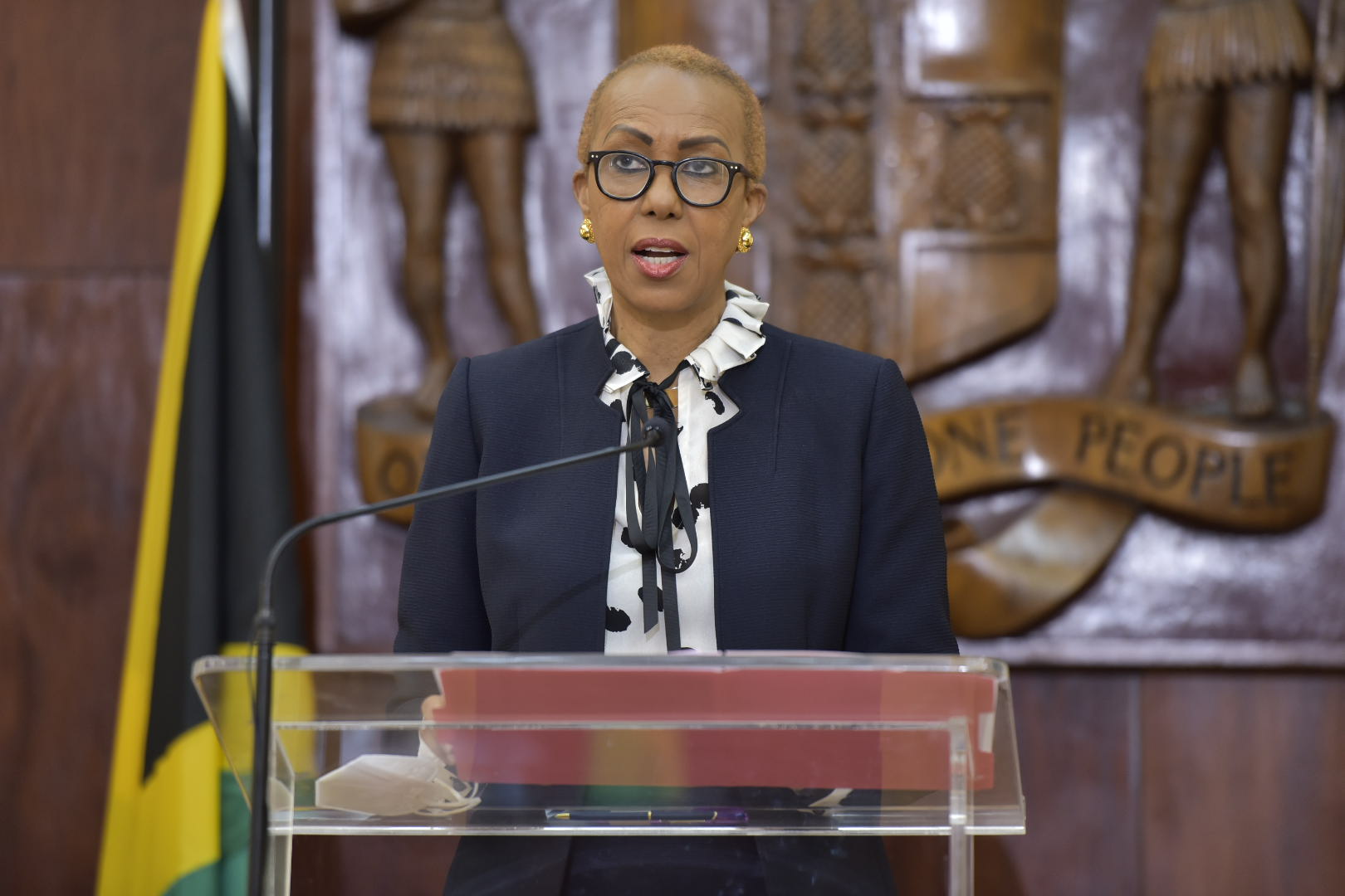 Minister of Education, Youth and Information, Hon. Fayval Williams, speaking during Wednesday’s (March 24) post-Cabinet digital press briefing.

 