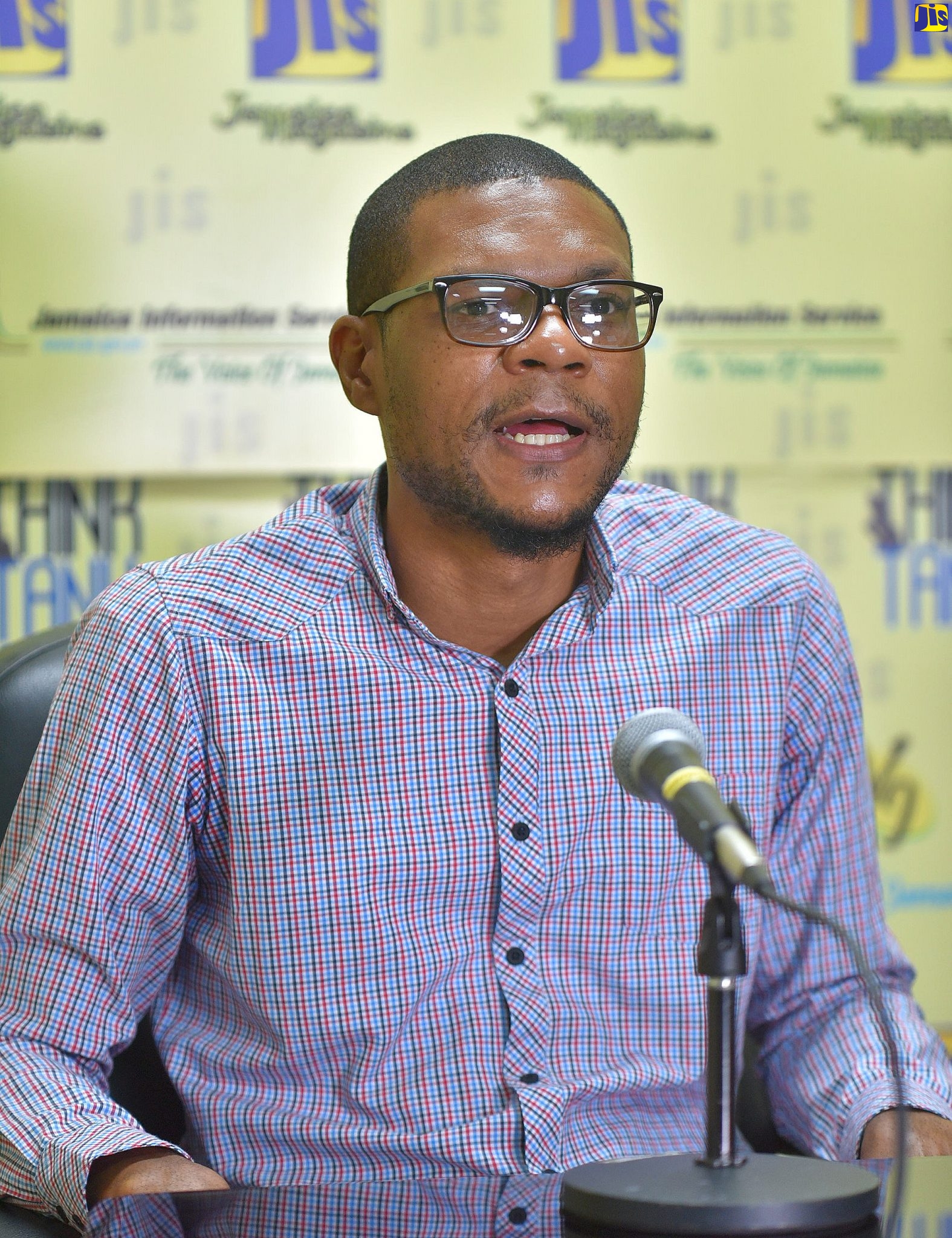 Applications Secretariat Branch Manager at the National Environment and Planning Agency (NEPA), Miguel Nelson, speaks at a JIS ‘Think Tank’,  on March 16 about the agency