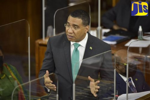 Prime Minister, the Most Hon. Andrew Holness, makes his contribution to the 2021/22 Budget Debate in the House of Representatives on March 18.