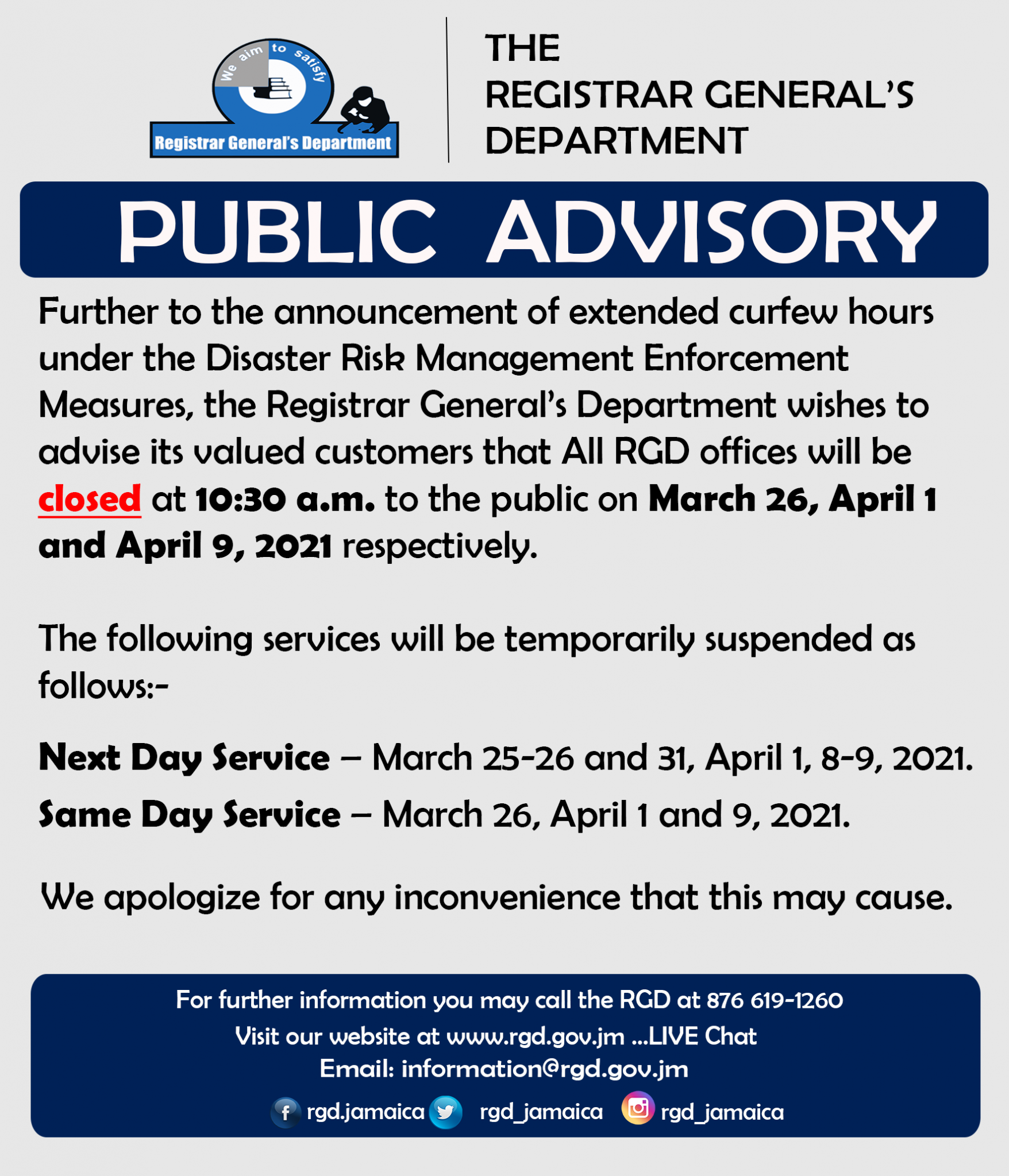 Public Advisory – The Registrar General’s Department – Jamaica ...