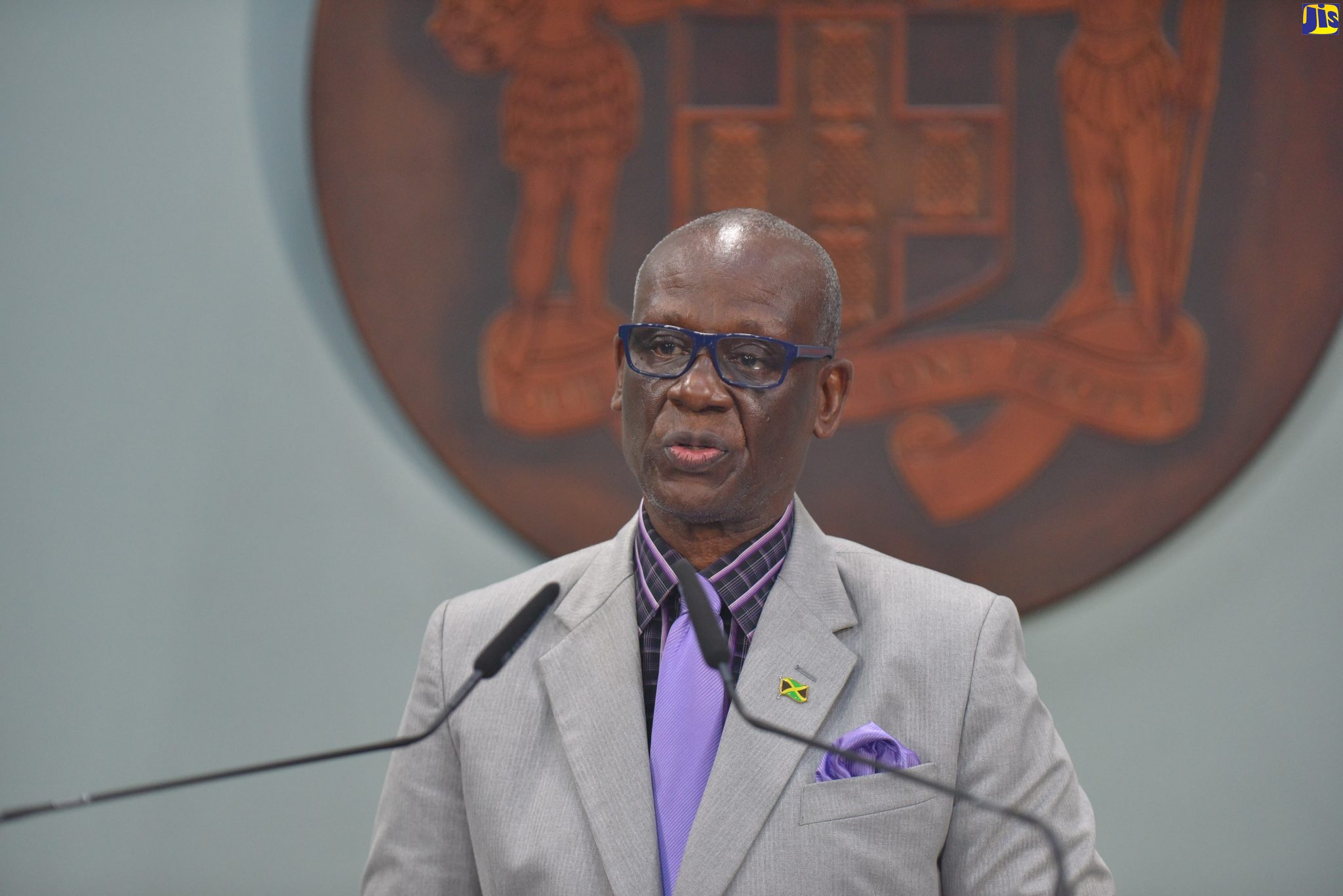 Local Government and Rural Development Minister, Hon. Desmond McKenzie, speaking during Monday’s (March 8) COVID-19 digital briefing at the Office of the Prime Minister (OPM) Media Centre.