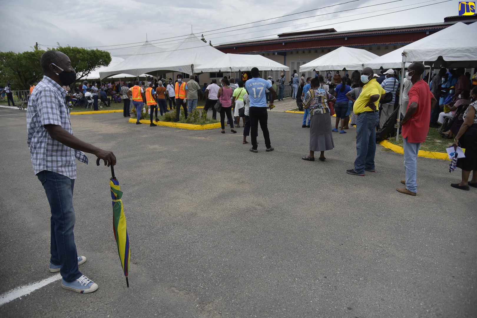 A large turnout at the Portmore HEART Academy in St. Catherine on Saturday (April 10), where a vaccination blitz is underway. The Ministry of Health and Wellness is targeting the vaccination of 50,000 persons at blitz events across the island over the next four days.
