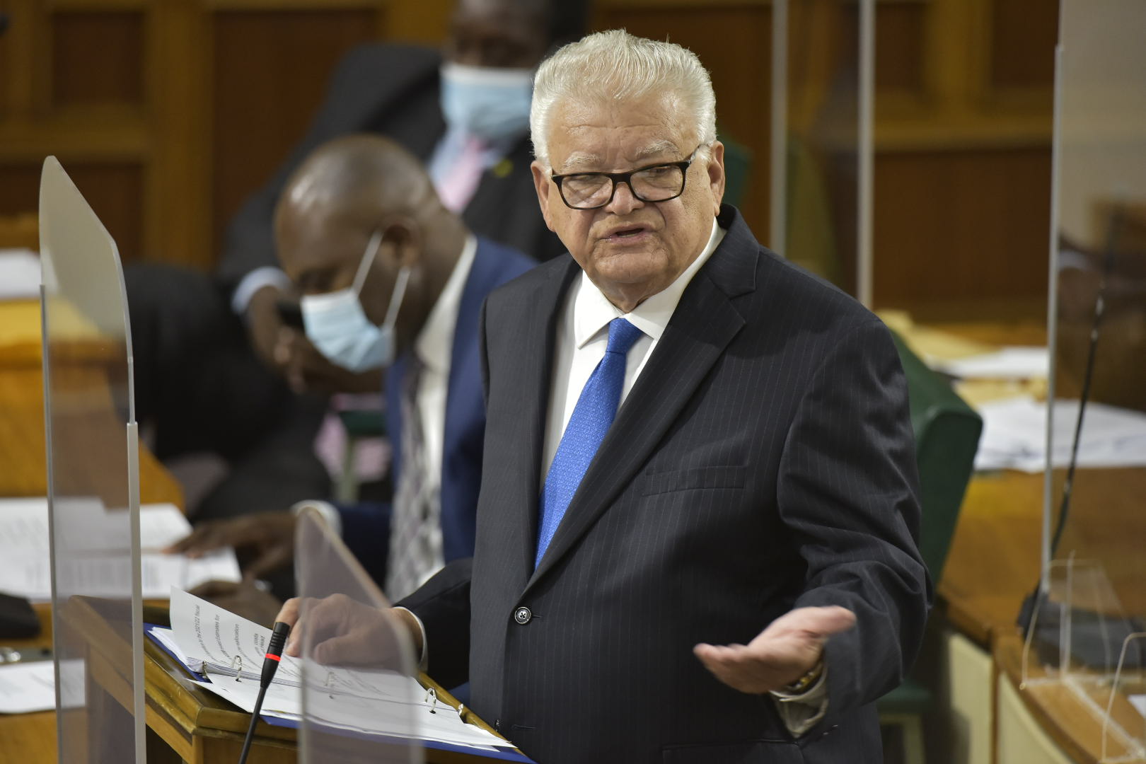Minister of Labour and Social Security, Hon. Karl Samuda, speaking during the 2021/22 Sectoral Debate in the House of Representatives on April 27.

