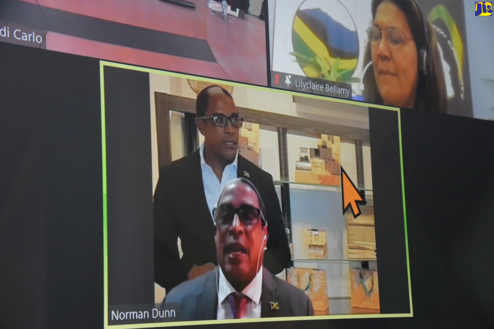 Minister of State in the Ministry of Industry, Investment and Commerce, Dr. the Hon. Norman Dunn, addresses online webinar to recognise World Intellectual Property Day, on Monday (April 26).