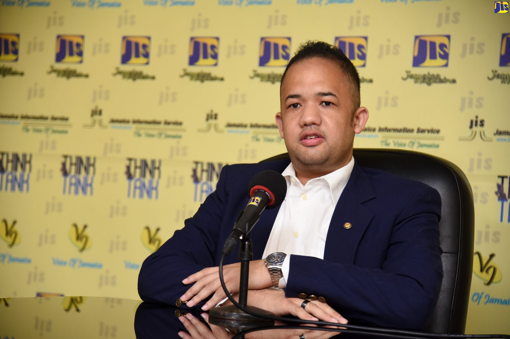 Scientific Research Council (SRC) Board Chairman, Dr. Parris Lyew-Ayee, speaking at a recent JIS Think Tank.