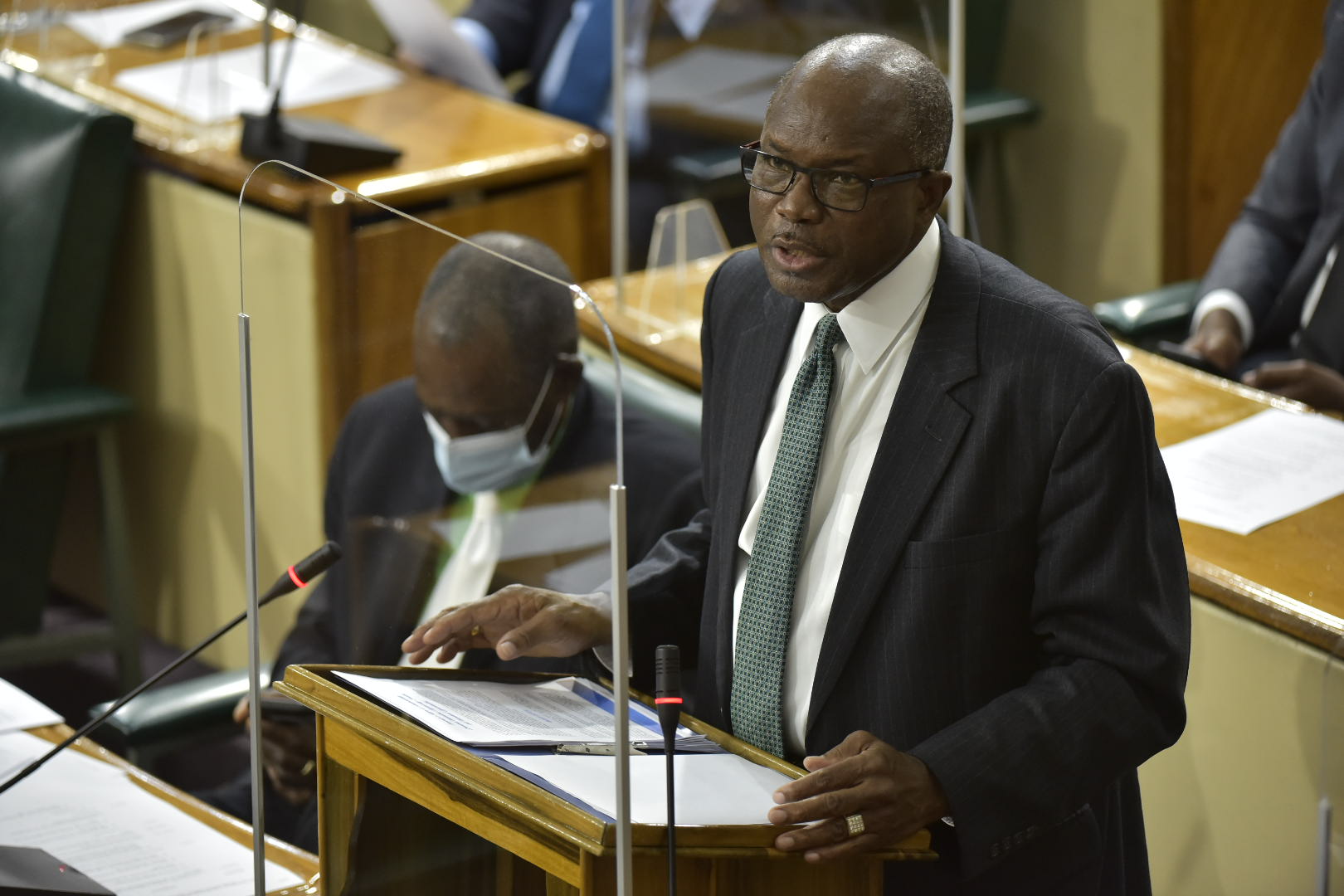 Minister without Portfolio in the Ministry of Economic Growth and Job Creation, Hon. Everald Warmington, delivers his  2021/22 Sectoral Debate presentation in the House of Representatives on May 5.


