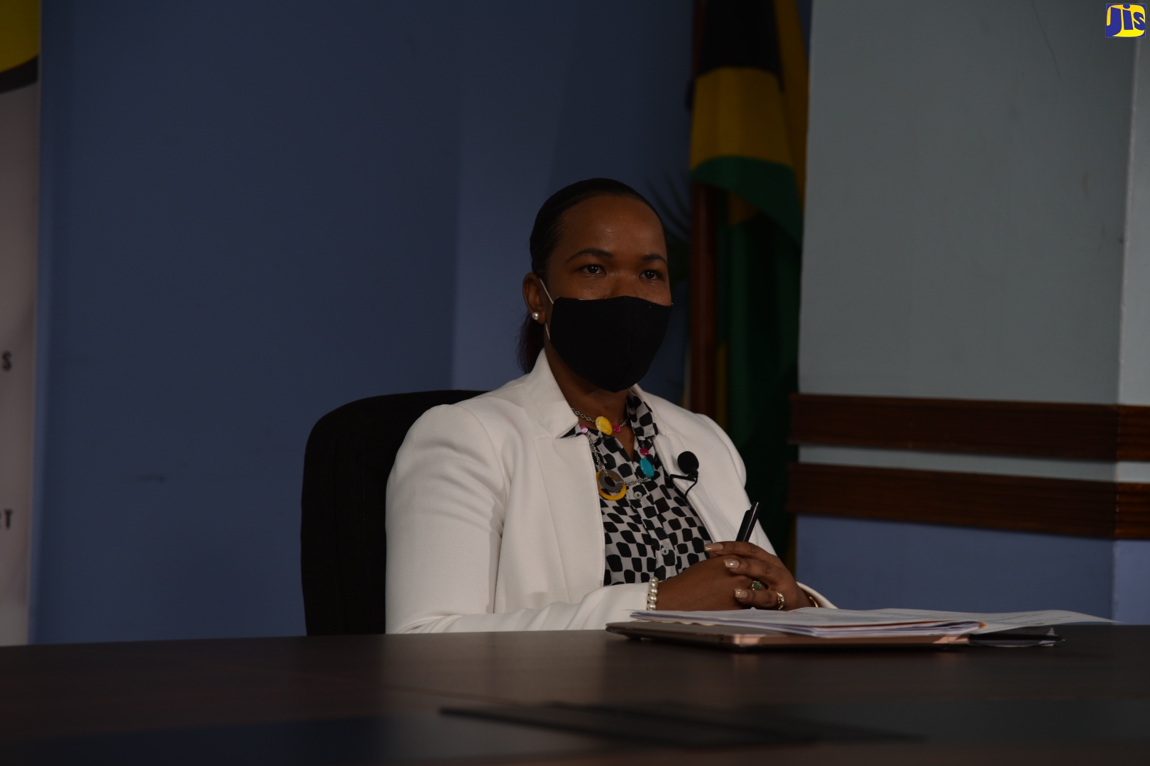 Acting Chief Education Officer, Dr. Kasan Troupe, speaking during the Ministry of Education, Youth and Information’s CSEC/CAPE digital town hall meeting on April 29.

