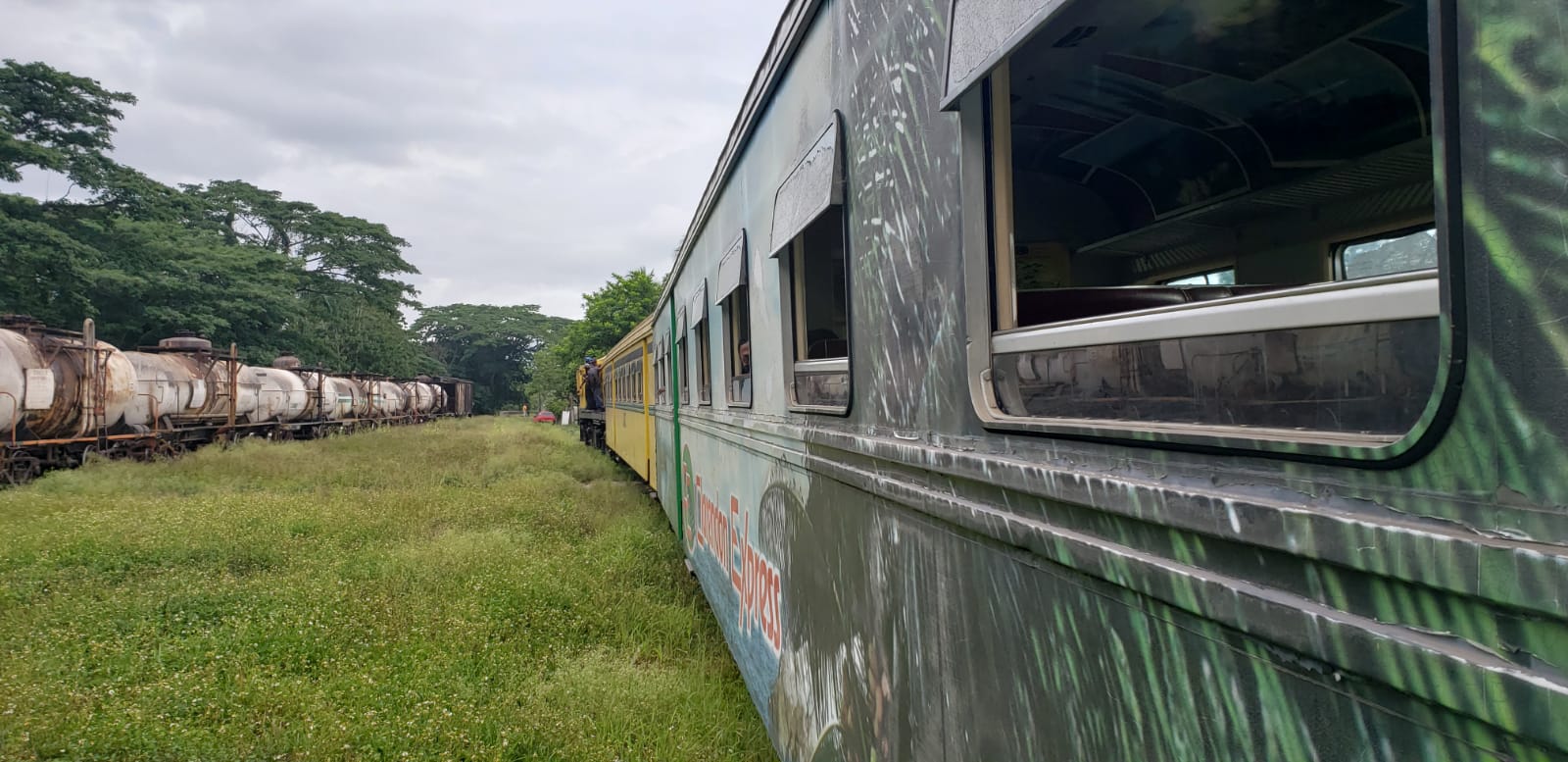 A passenger train on a test run from Spanish Town to Linstead on Thursday (May 20),  in preparation for the school train programme, awaits the passage of a bauxite train in Bog Walk to continue on its journey. The service is slated to begin in September with trips from Spanish Town to Linstead and Old Harbour.

