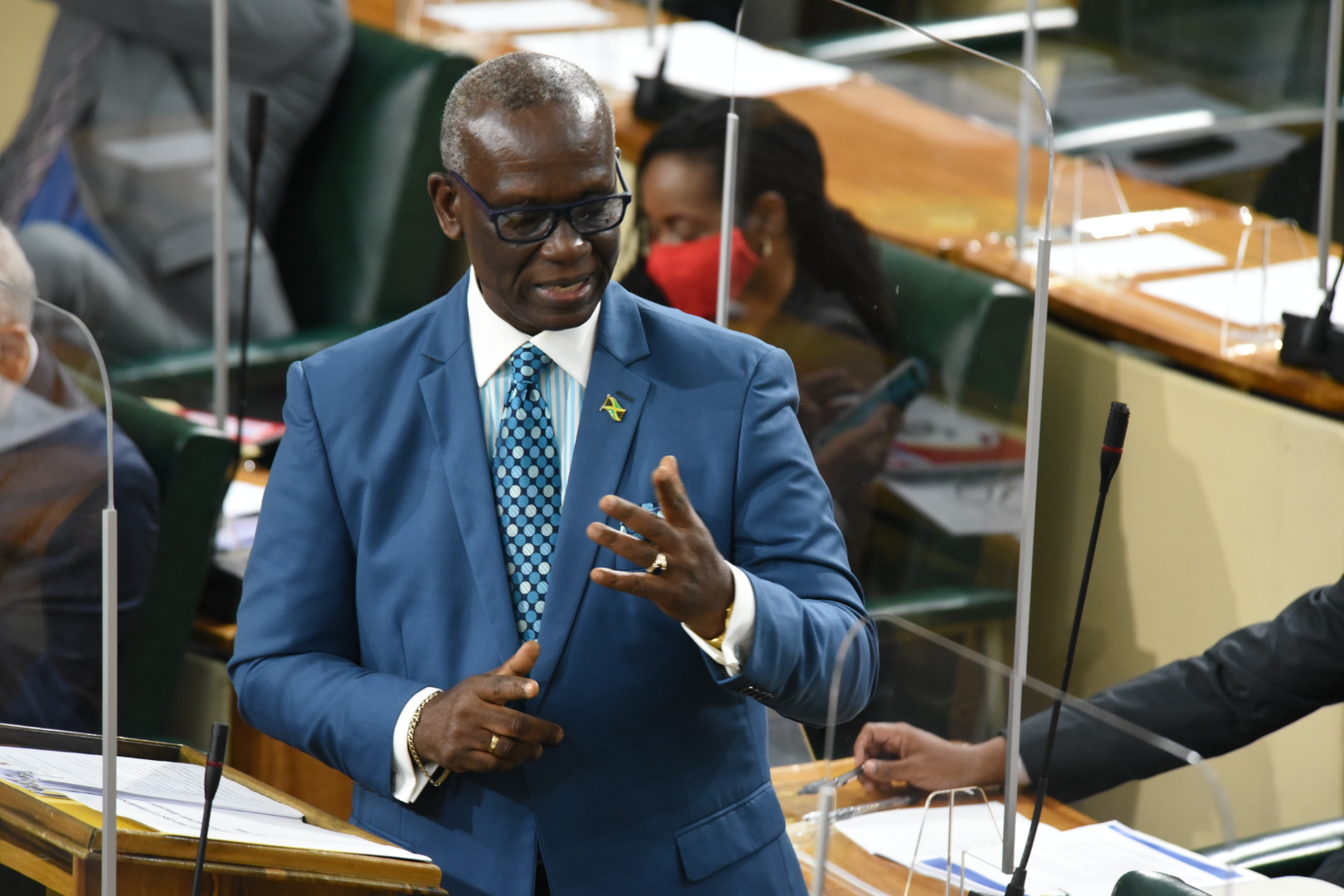 Minister of Local Government and Rural Development, Hon. Desmond McKenzie, addresses the 2021/22 Sectoral Debate in the House of Representatives on May 18.