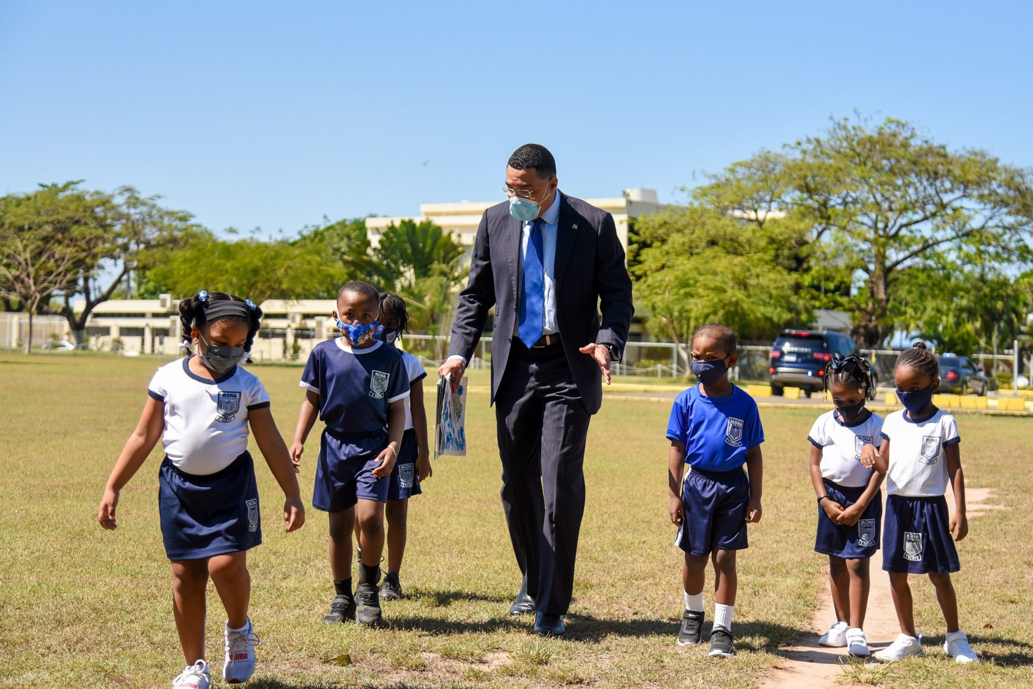 PM Reads To Children At Jamaica House