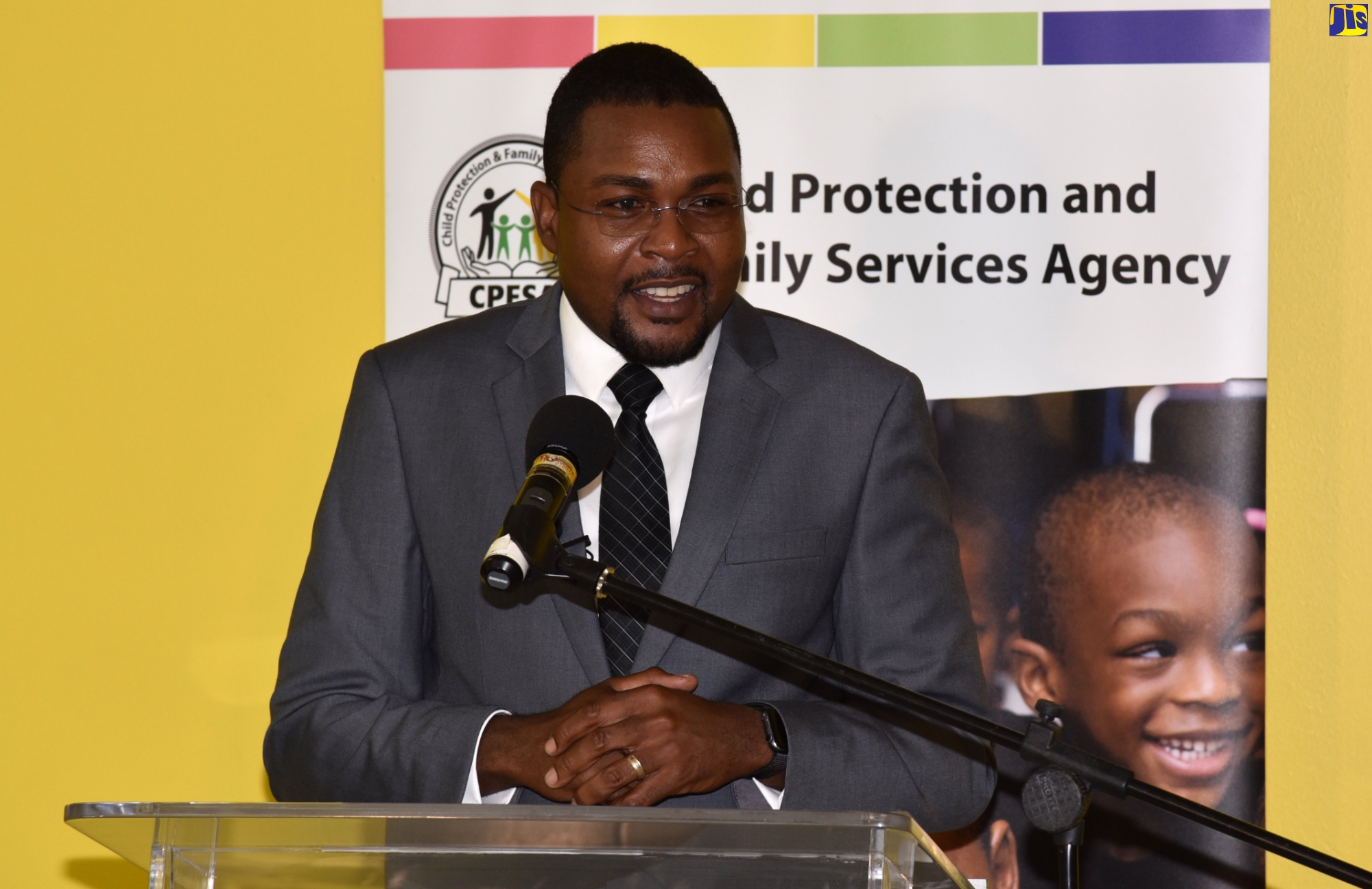 State Minister in the Ministry of Education, Youth and Information, Hon. Robert Morgan, addressing a recent press briefing.