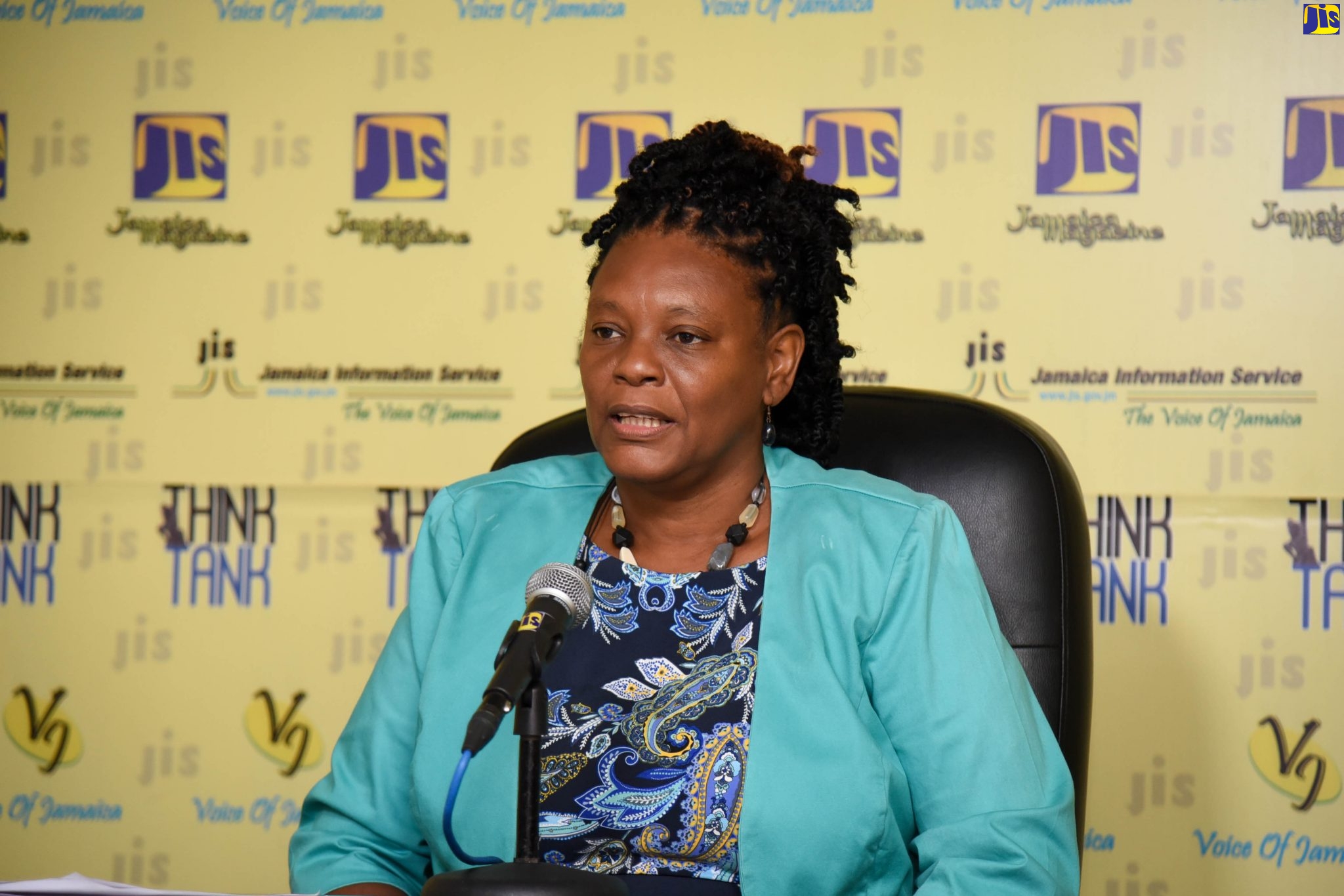 Senior Veterinary Specialist, Veterinary Services Division, Ministry of Agriculture and Fisheries, Dr. Suzanne McLennon-Miguel, addressing a recent JIS Think Tank.