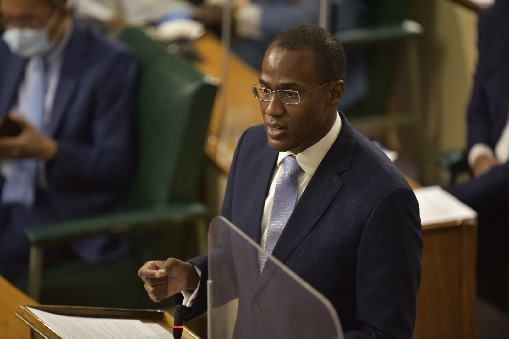 Minister of Finance and the Public Service, Dr. the Hon. Nigel Clarke, delivers statement  in the House of Representatives on June 8.