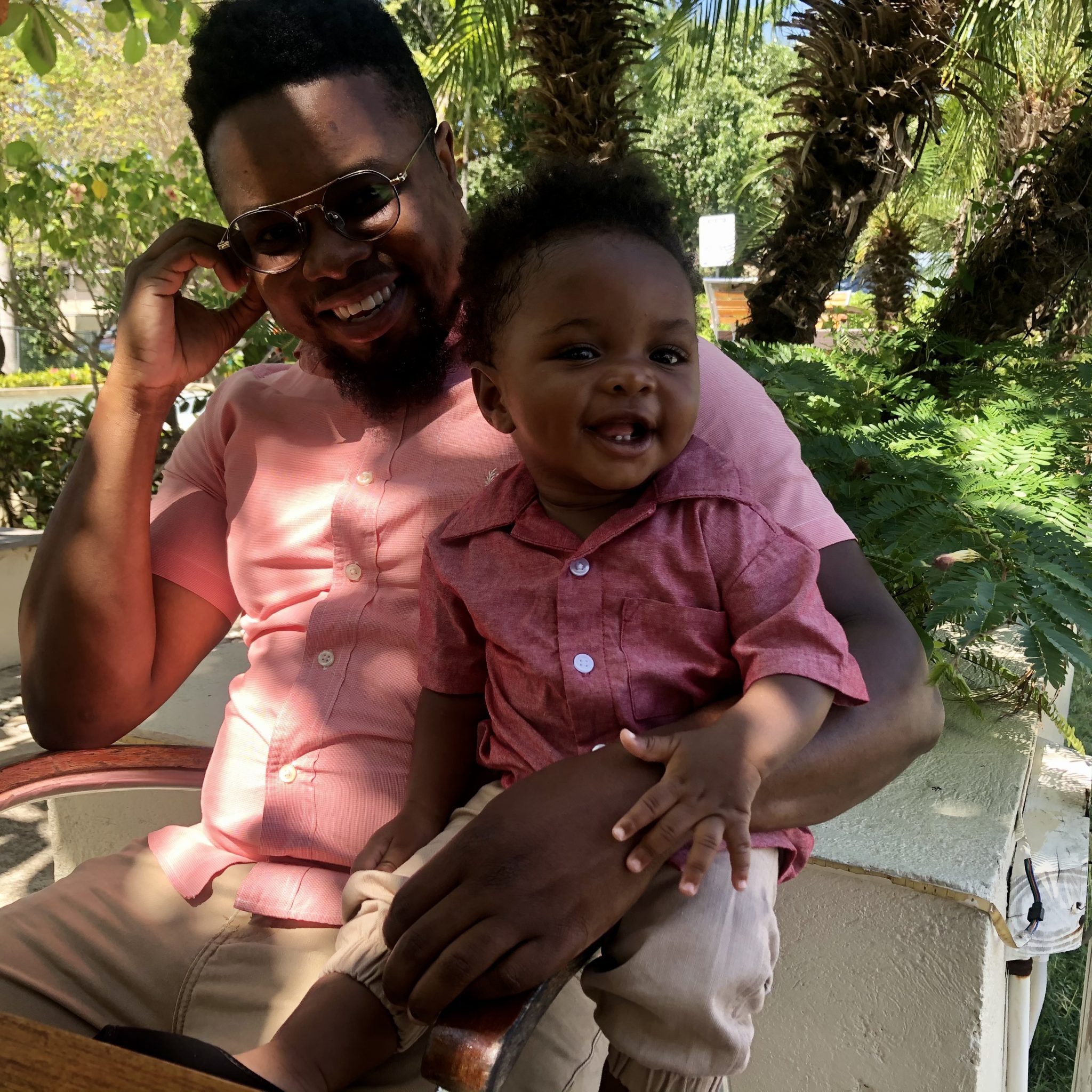 27-year-old Kristofferon Nunes, enjoys some moments with his 10-month-old son.